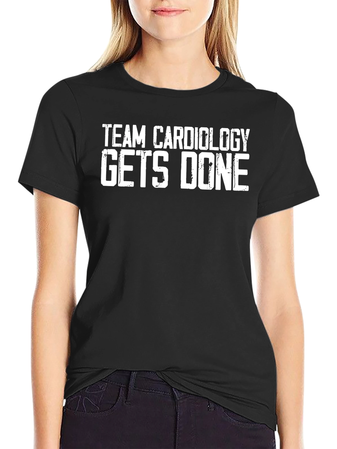 Team Cardiology Gets Done Black T-Shirt