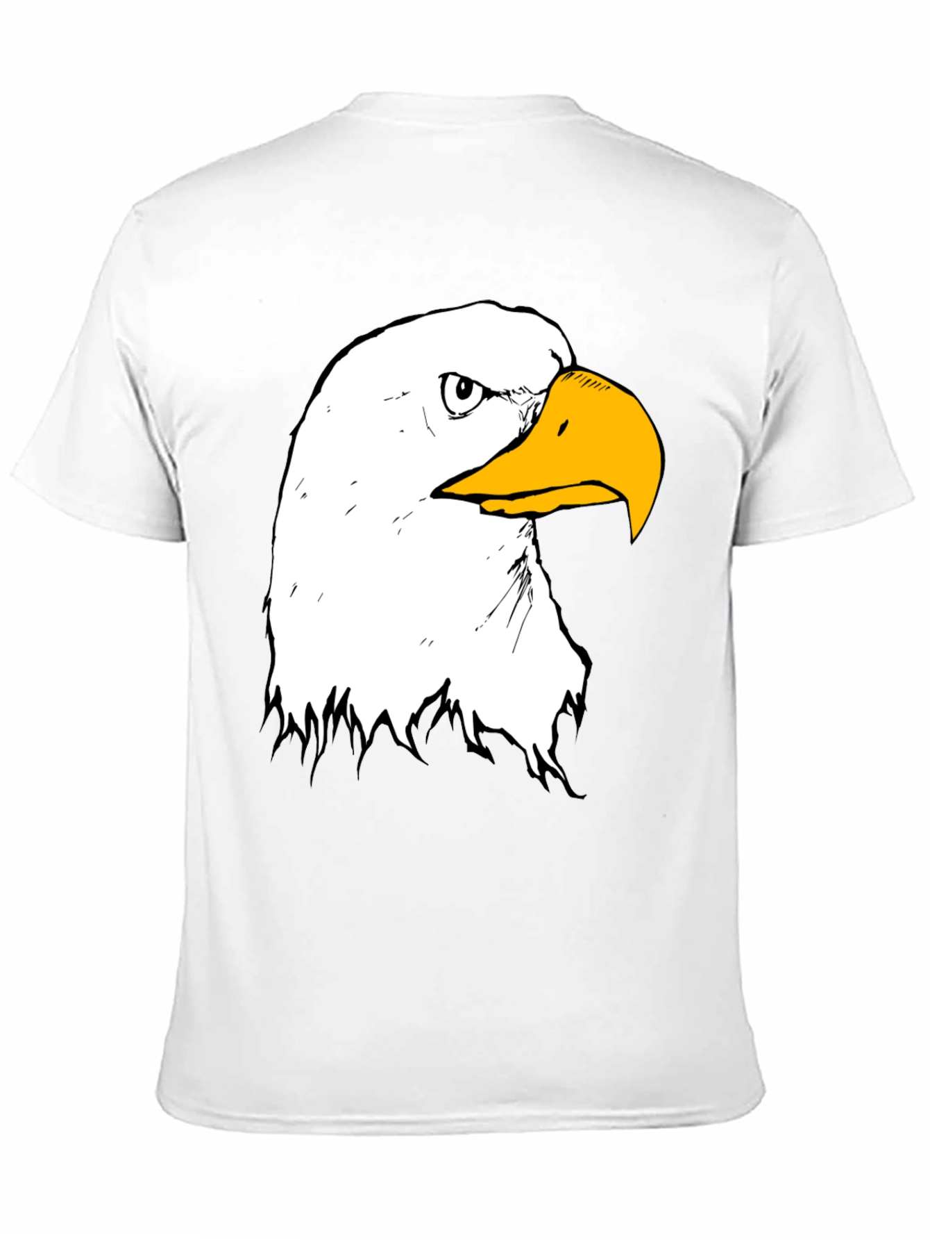 Bald Eagle Graphic Print Black T-Shirt