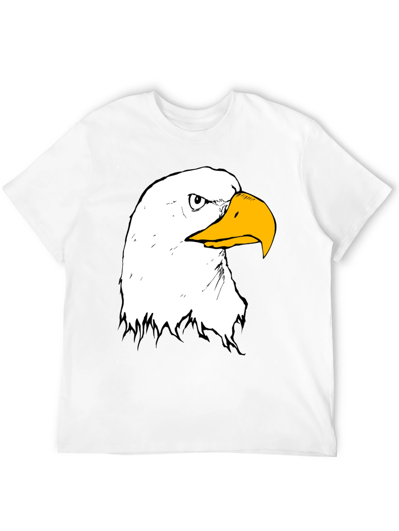 Bald Eagle Graphic Print Black T-Shirt
