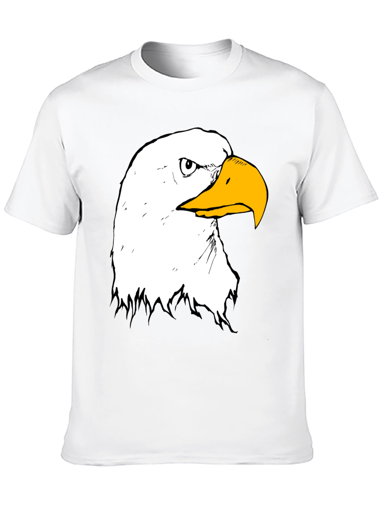 Bald Eagle Graphic Print Black T-Shirt
