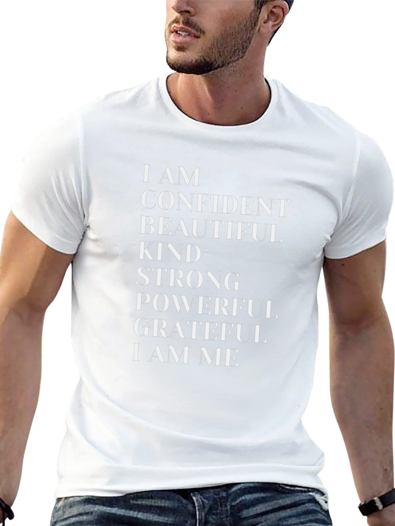 Affirmation T-Shirt: Confident Beautiful Kind Strong Powerful