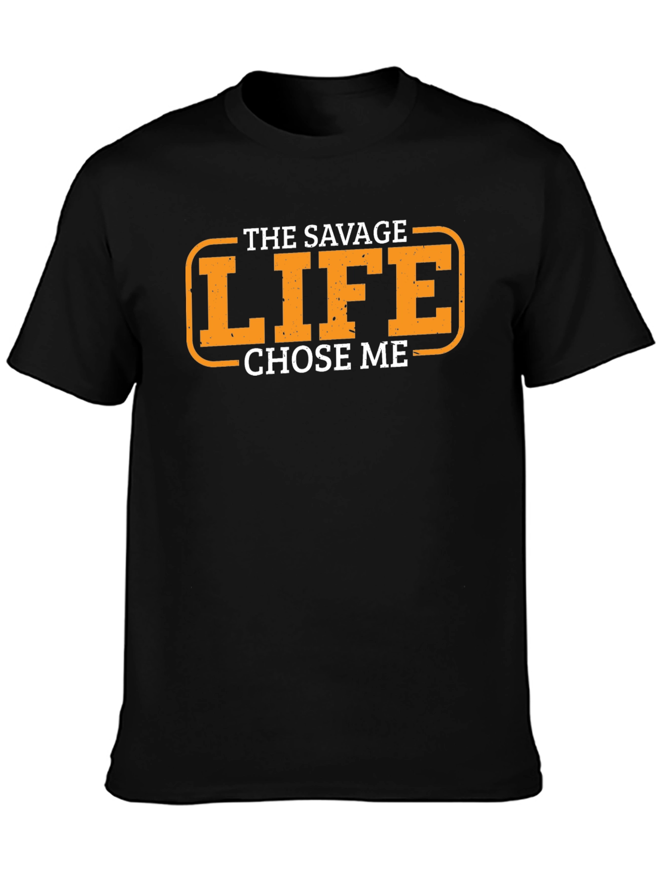 The Savage Life Chose Me Black Graphic T-Shirt