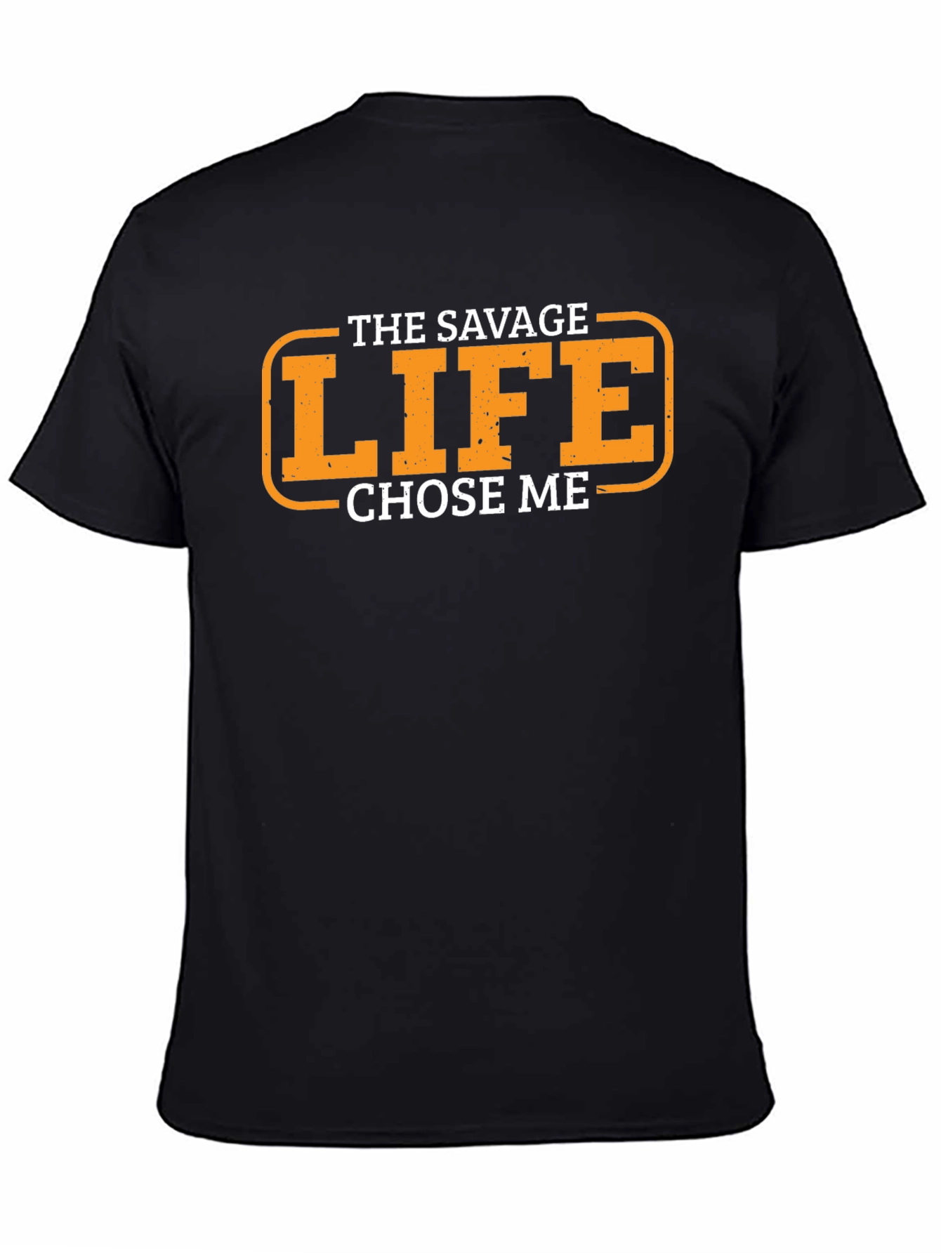 The Savage Life Chose Me Black Graphic T-Shirt