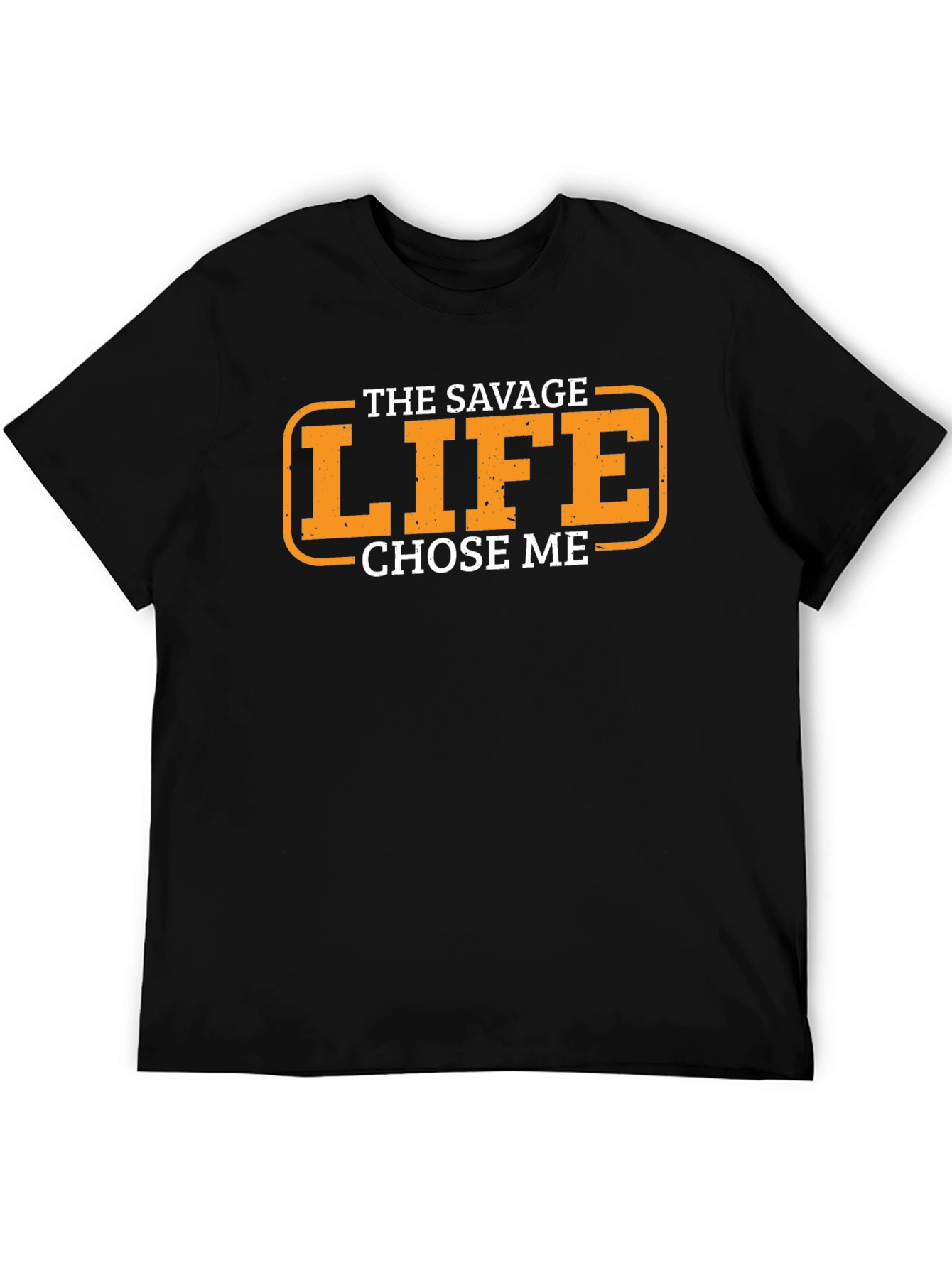 The Savage Life Chose Me Black Graphic T-Shirt