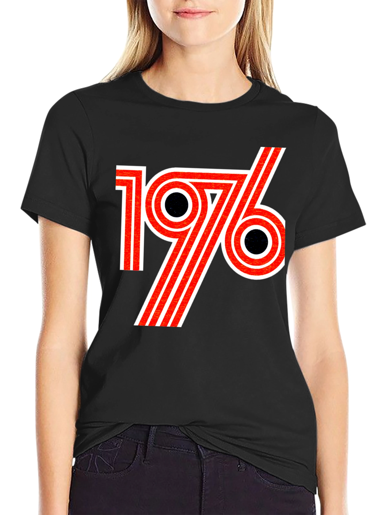 Retro 1976 Graphic T-Shirt - Black