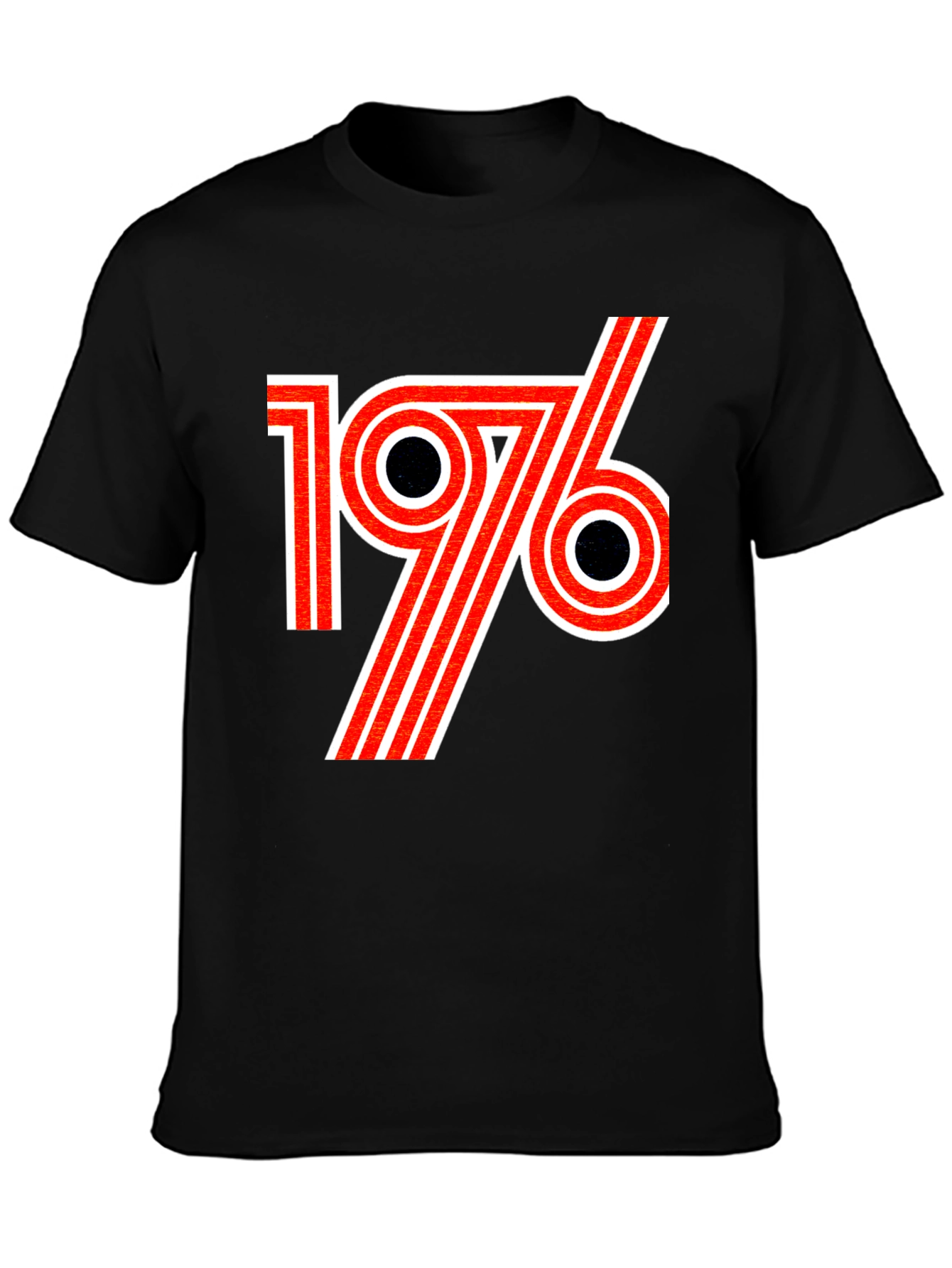 Retro 1976 Graphic T-Shirt - Black