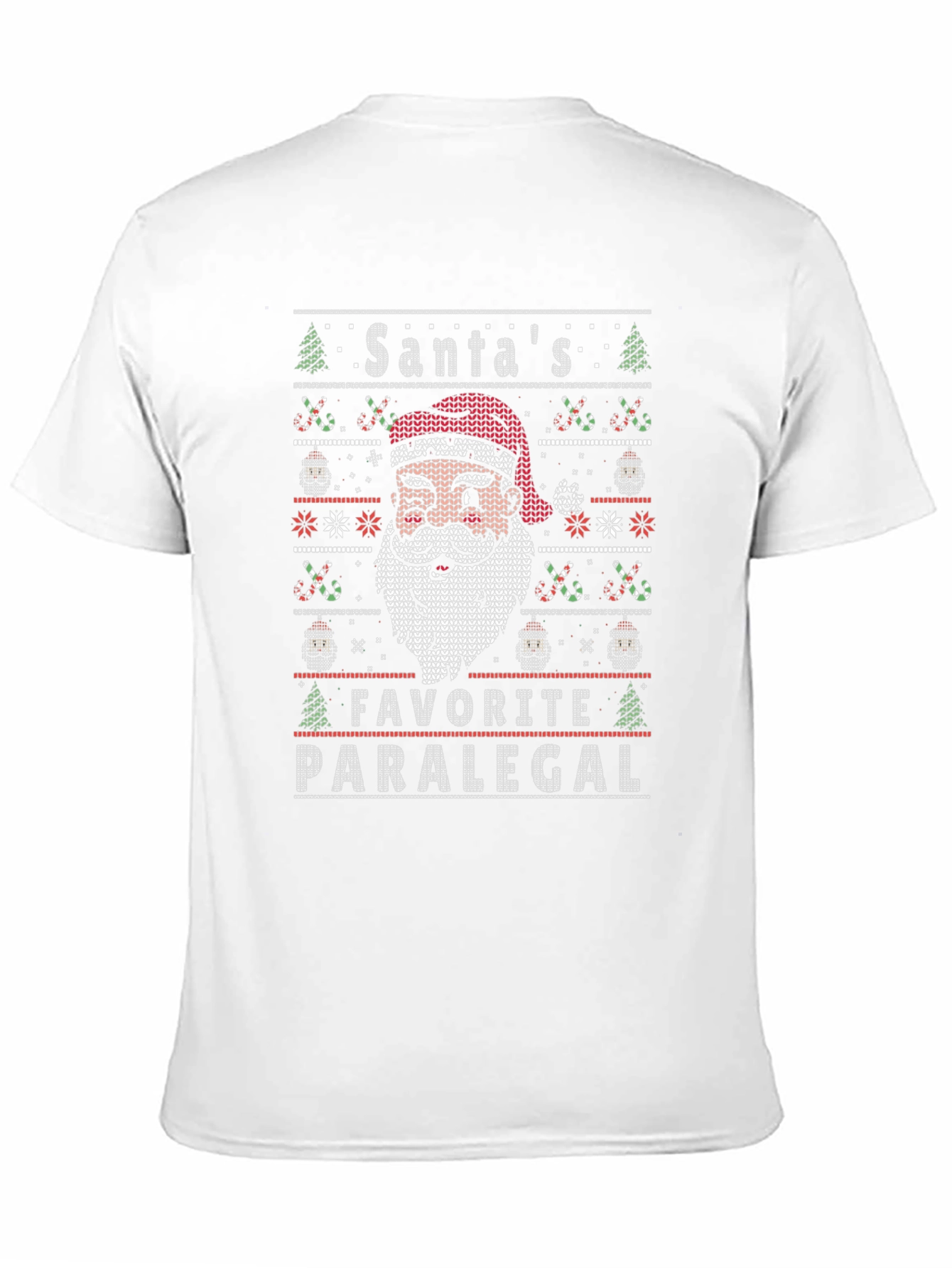 Santas Favorite Paralegal Ugly Christmas Knit T-Shirt
