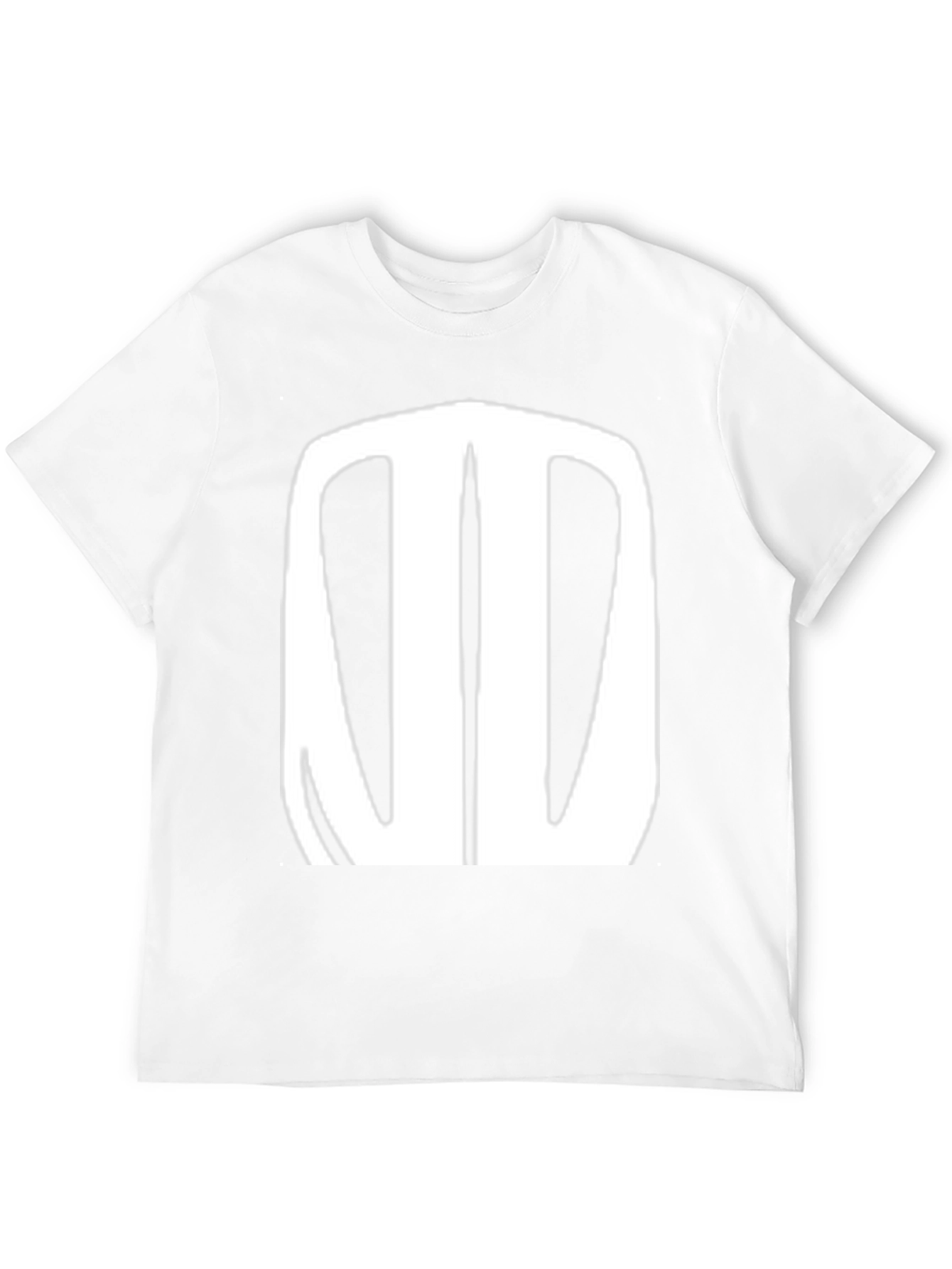 Black T-Shirt with Abstract White Design