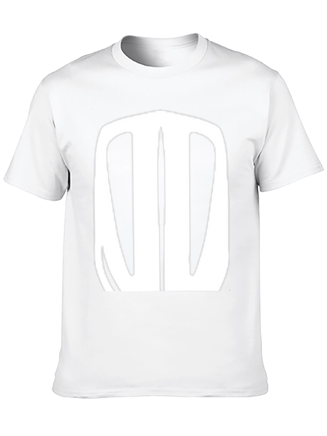Black T-Shirt with Abstract White Design