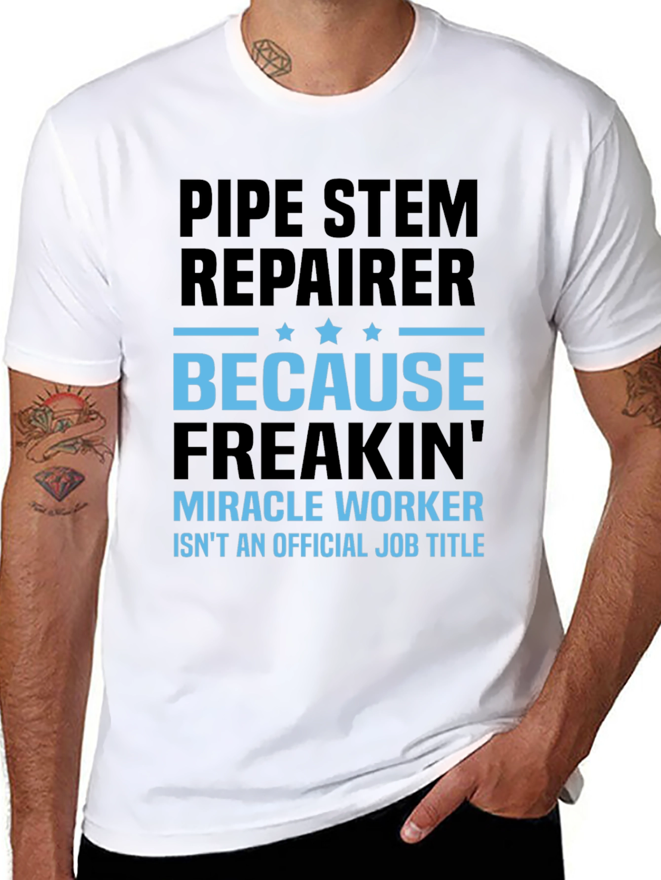 Pipe Stem Repairer Funny Job Title T-Shirt