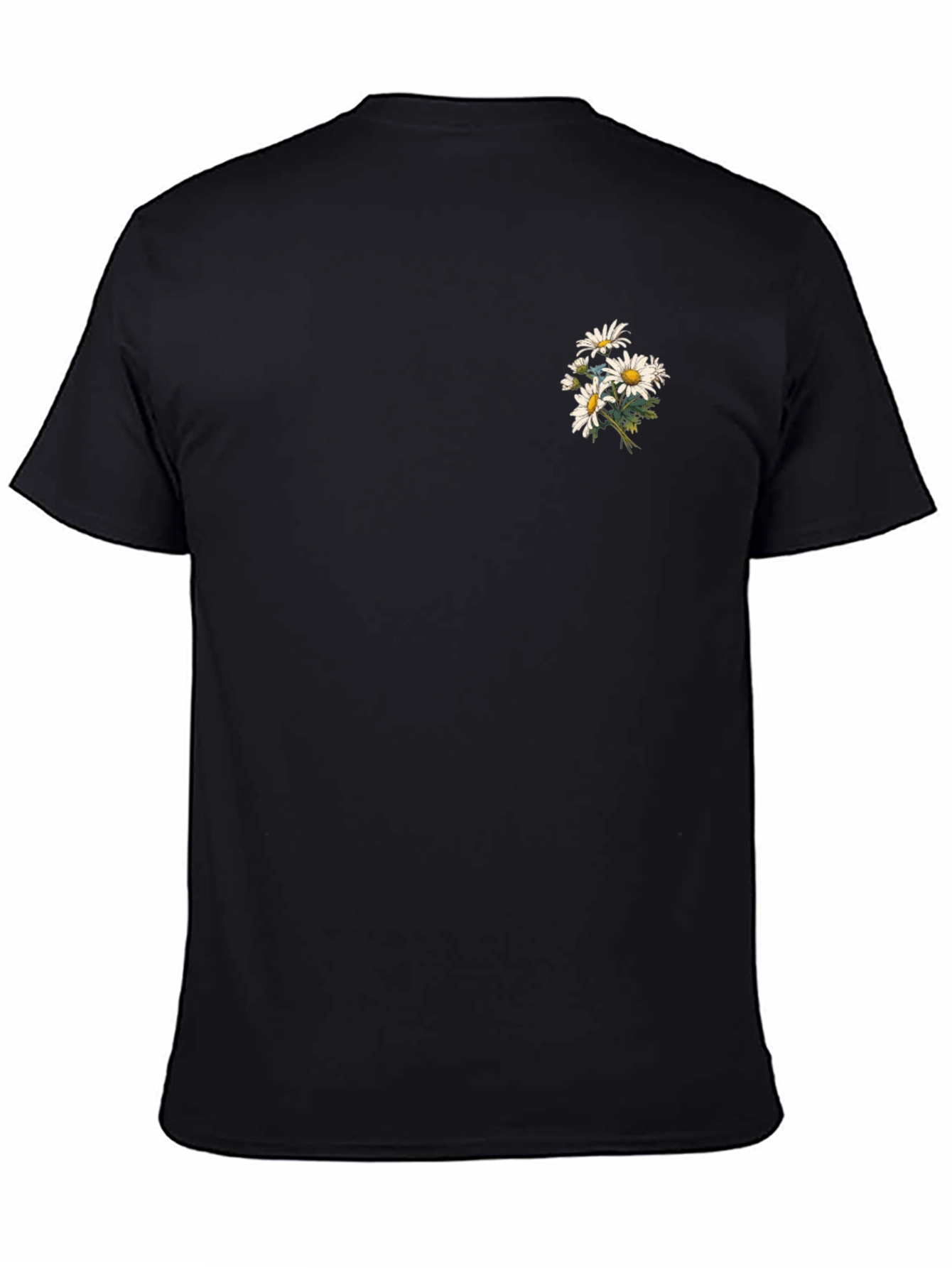 Black Daisy Graphic Tee - Stylish & Casual
