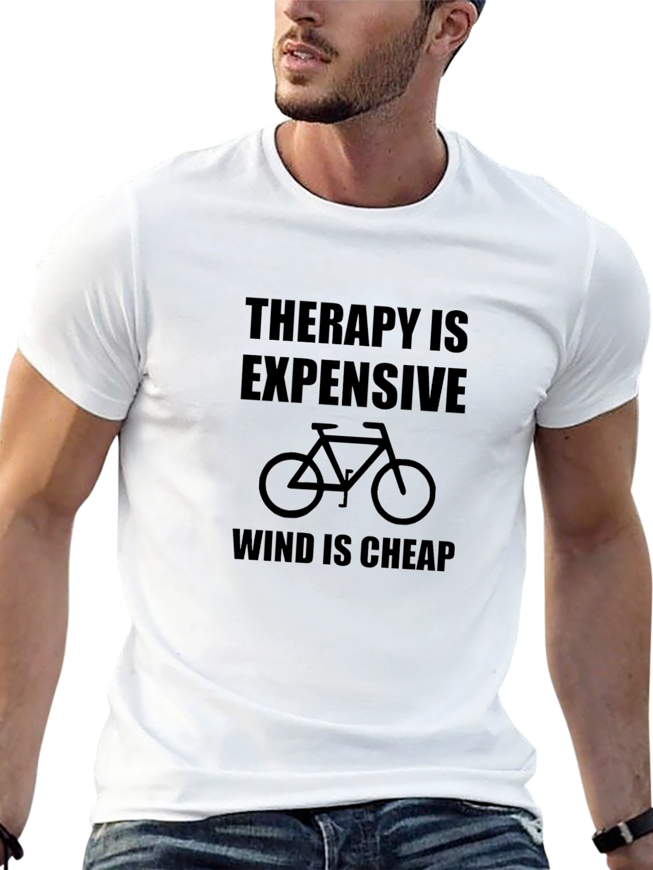 Therapy Is Expensive Wind Is Cheap Bicycle T-Shirt