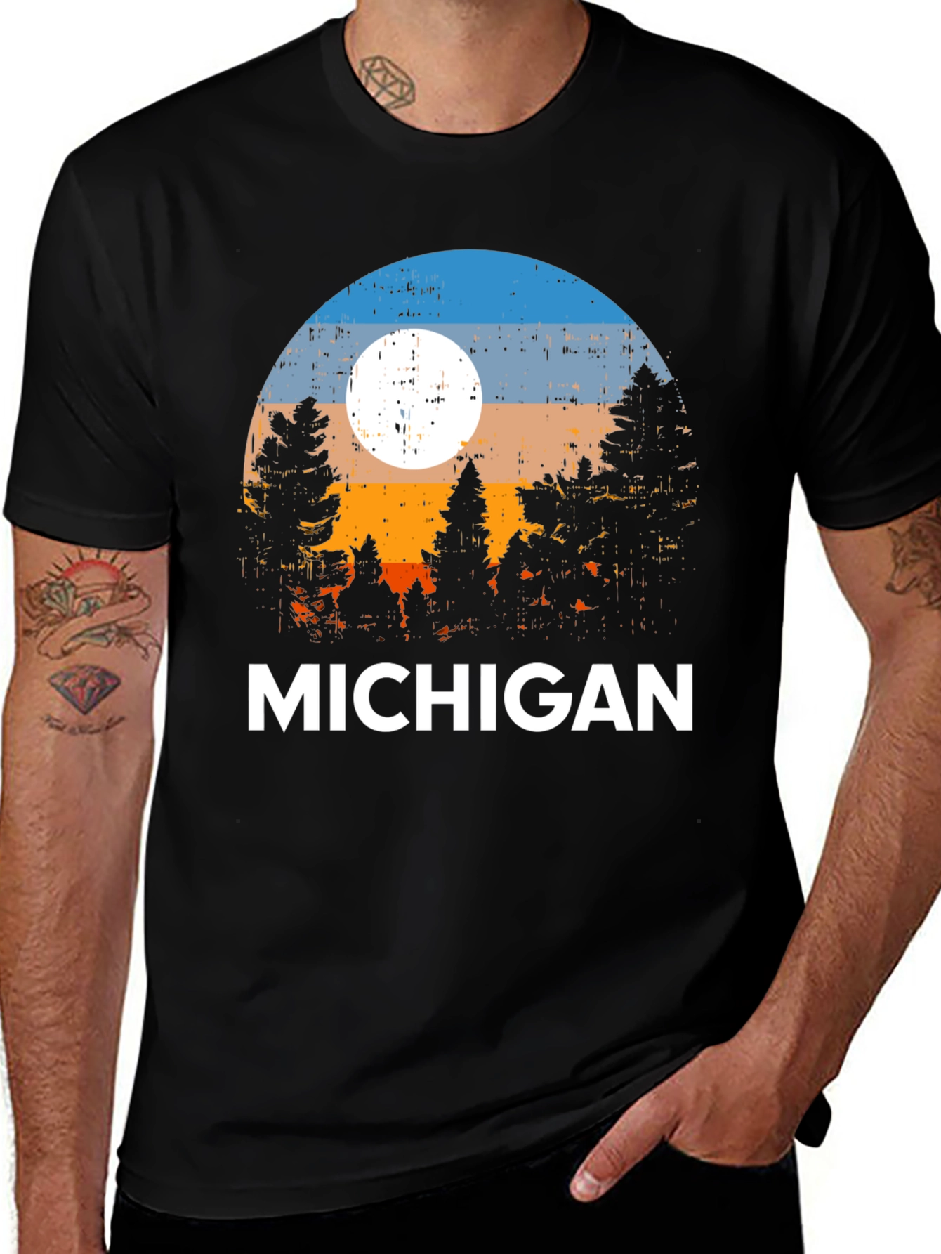 Michigan Landscape Graphic T-Shirt