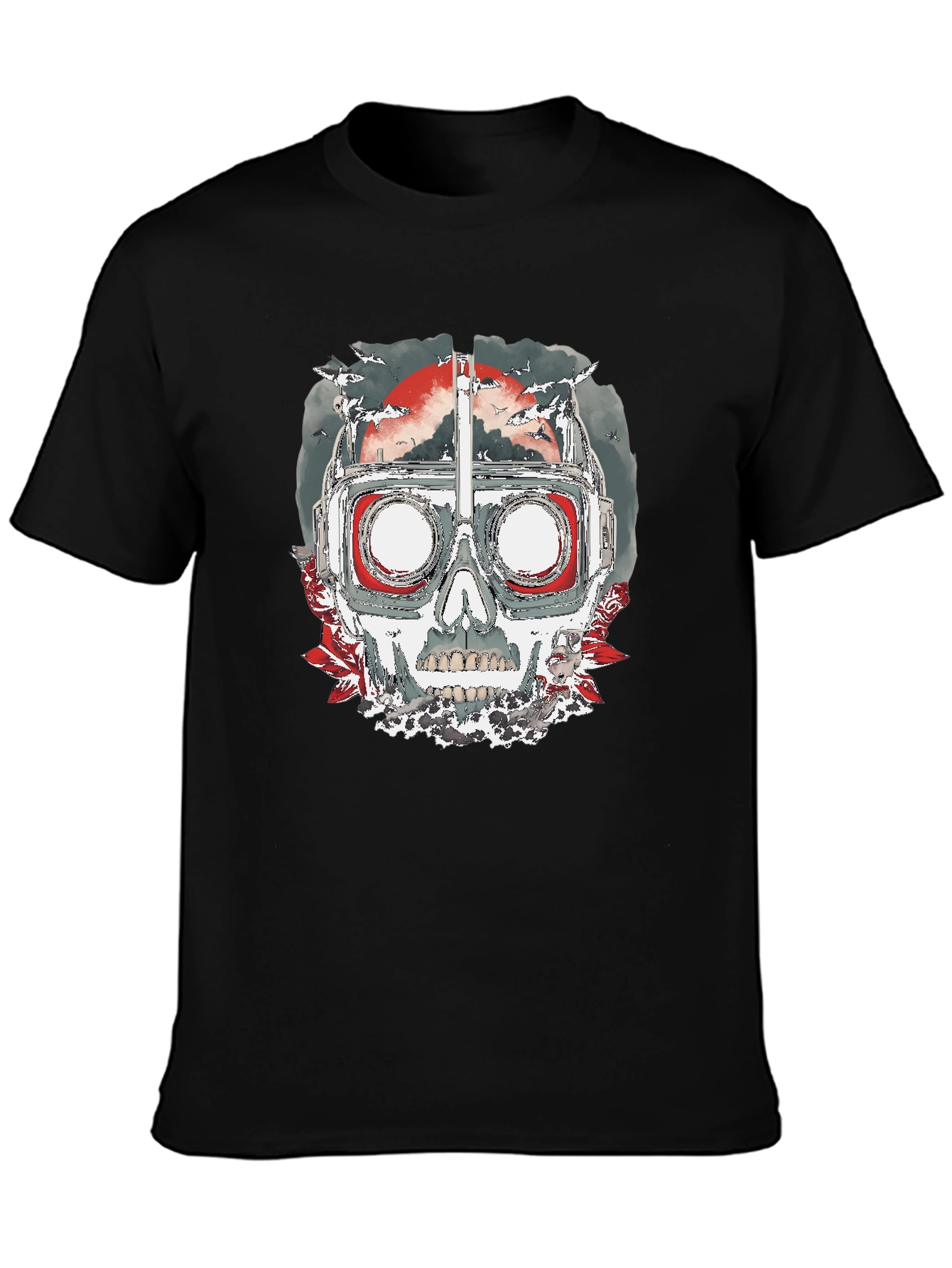 Skull Goggles T-Shirt - Edgy Graphic Tee