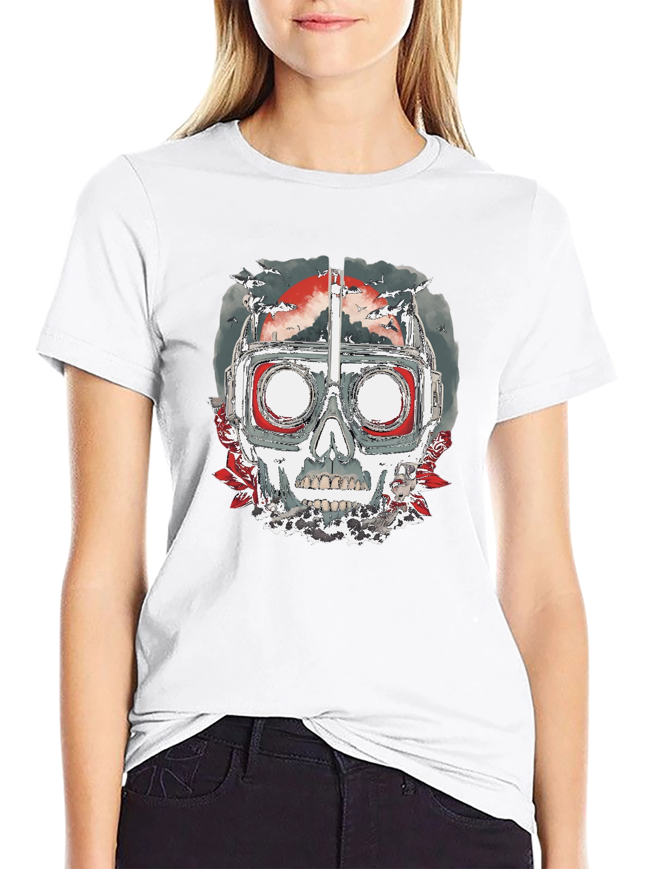 Skull Goggles T-Shirt - Edgy Graphic Tee