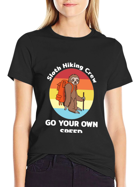 Sloth Hiking Crew T-Shirt: Go Your Own Speed!