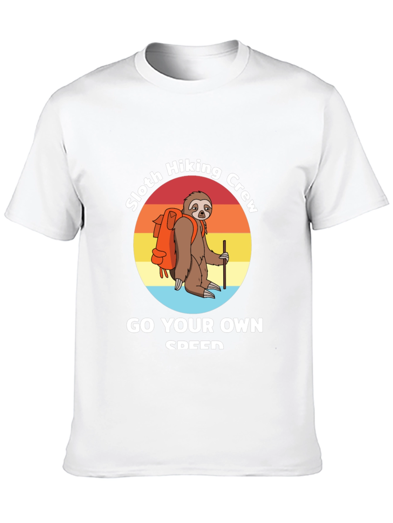 Sloth Hiking Crew T-Shirt: Go Your Own Speed!