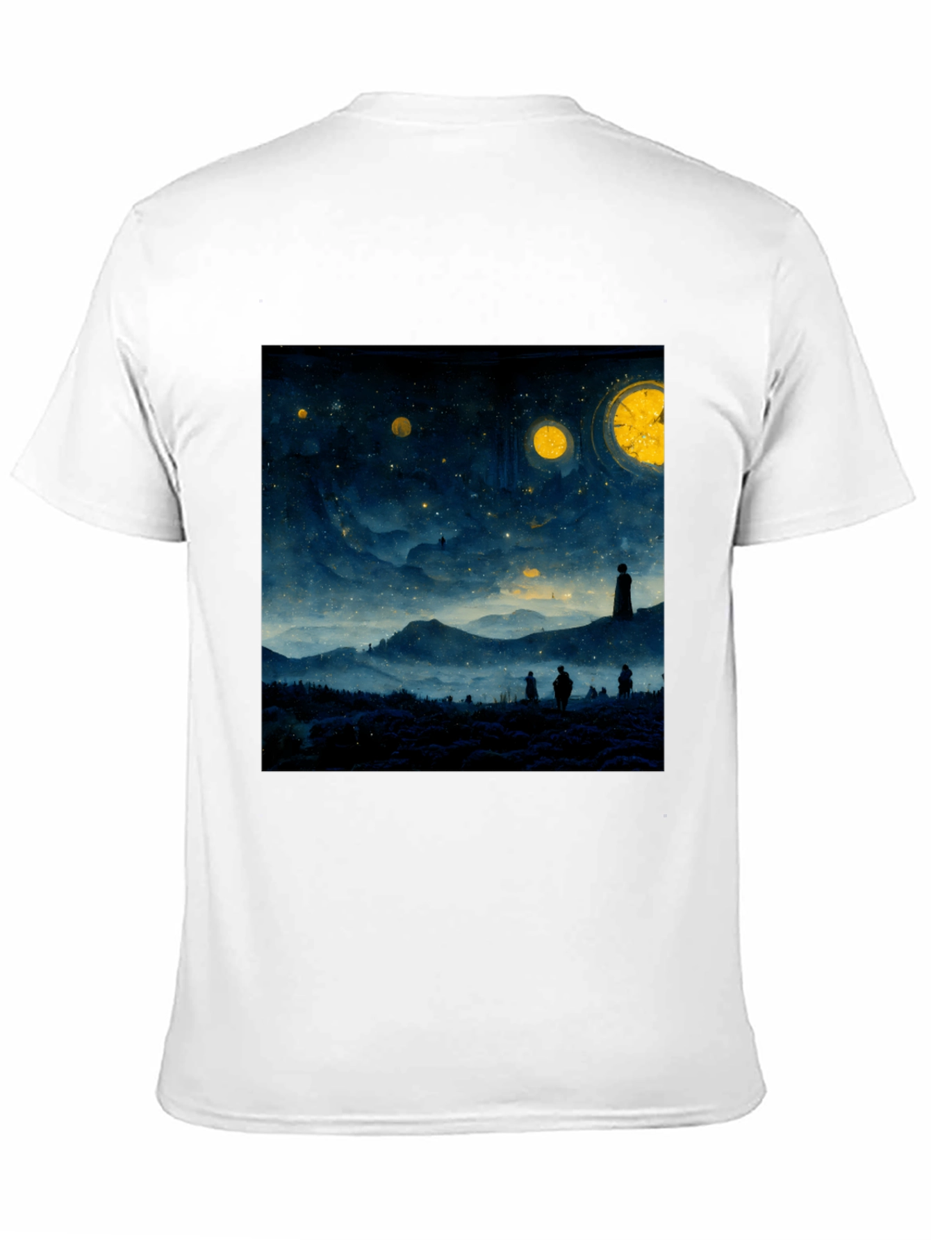 Starry Night Landscape Graphic Tee