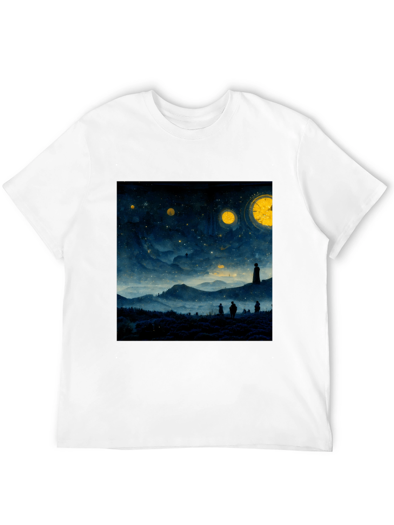 Starry Night Landscape Graphic Tee