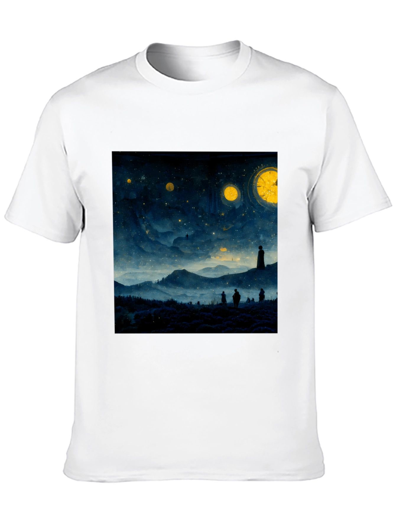 Starry Night Landscape Graphic Tee