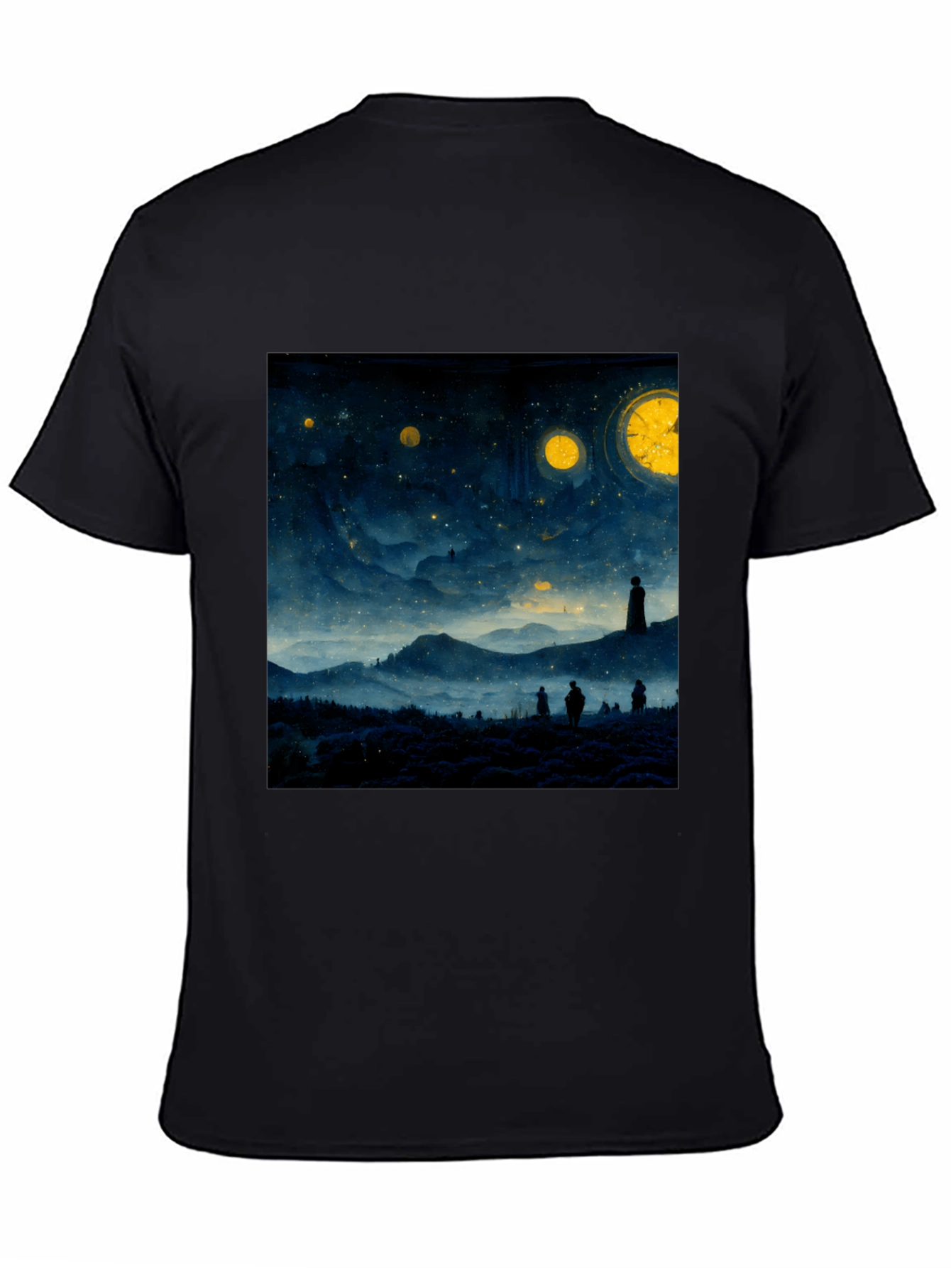 Starry Night Landscape Graphic Tee