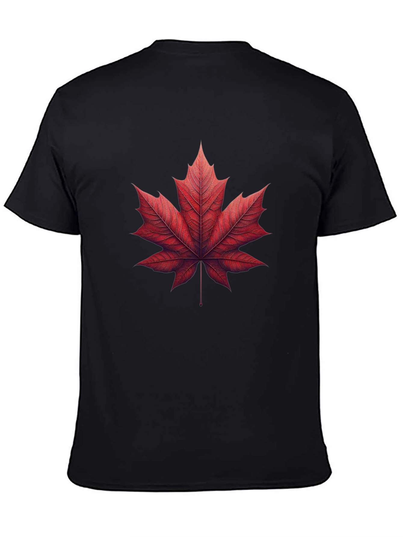 Maple Leaf Graphic Tee - Black Casual Shirt