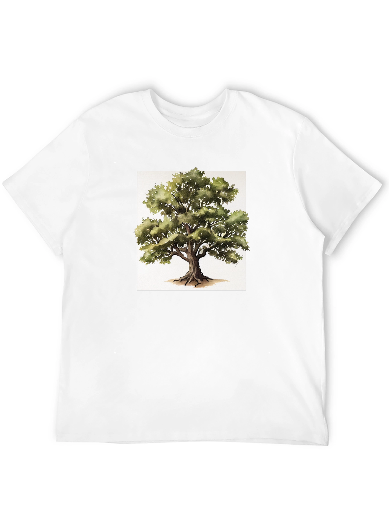 Nature Tree Graphic Tee - Soft Black Cotton Shirt
