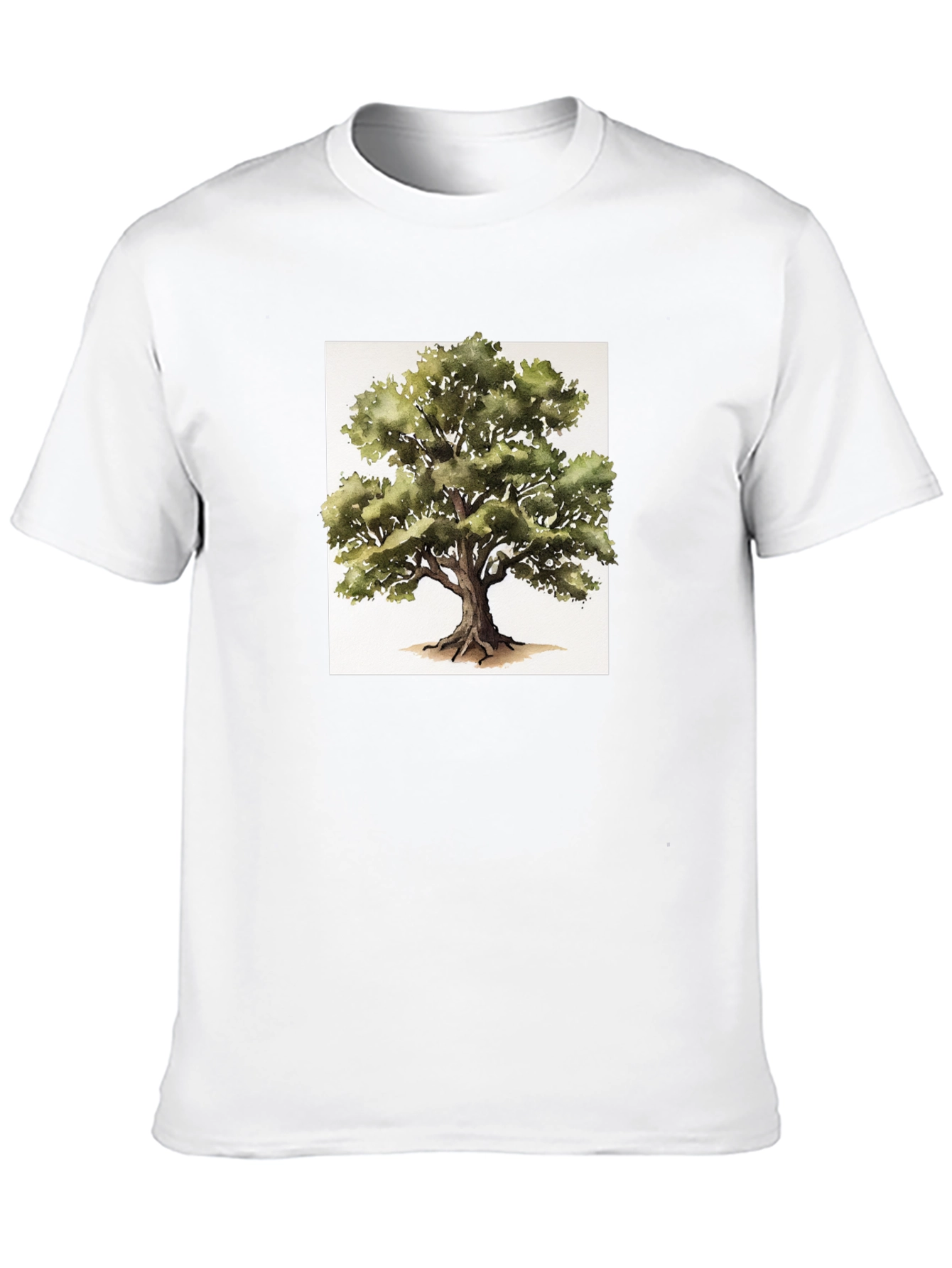 Nature Tree Graphic Tee - Soft Black Cotton Shirt
