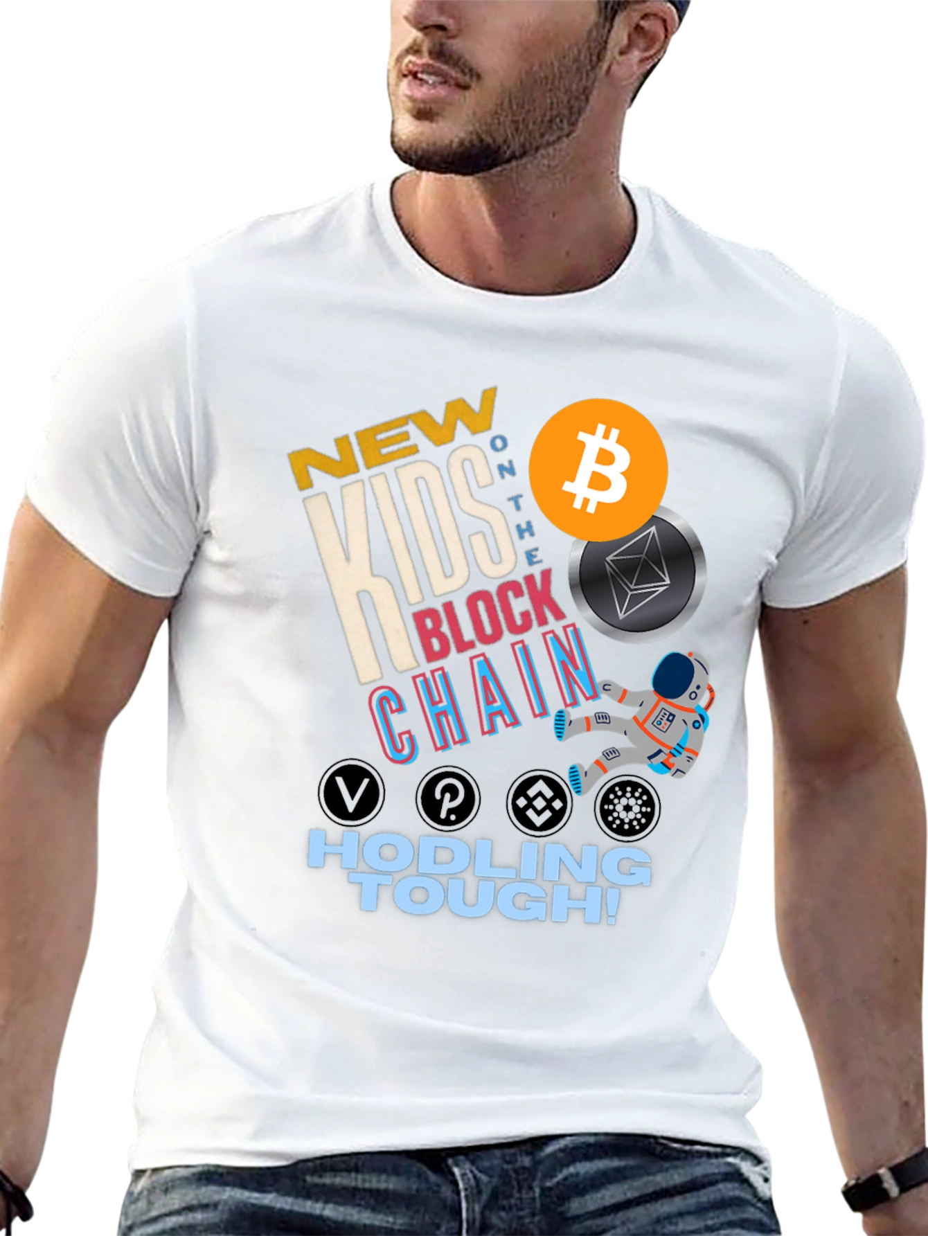 New Kids Block Chain T-Shirt - Hodling Tough!