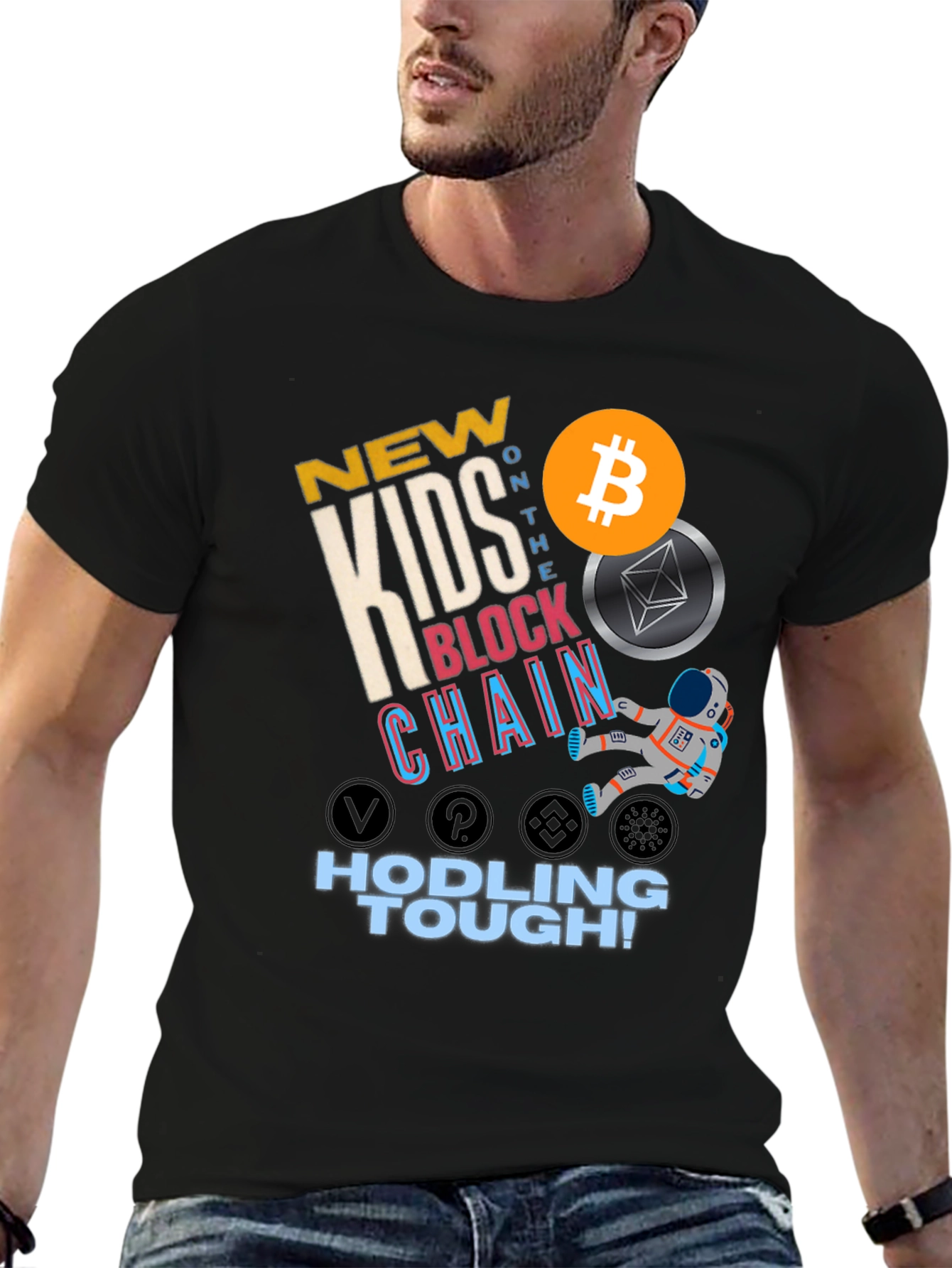 New Kids Block Chain T-Shirt - Hodling Tough!