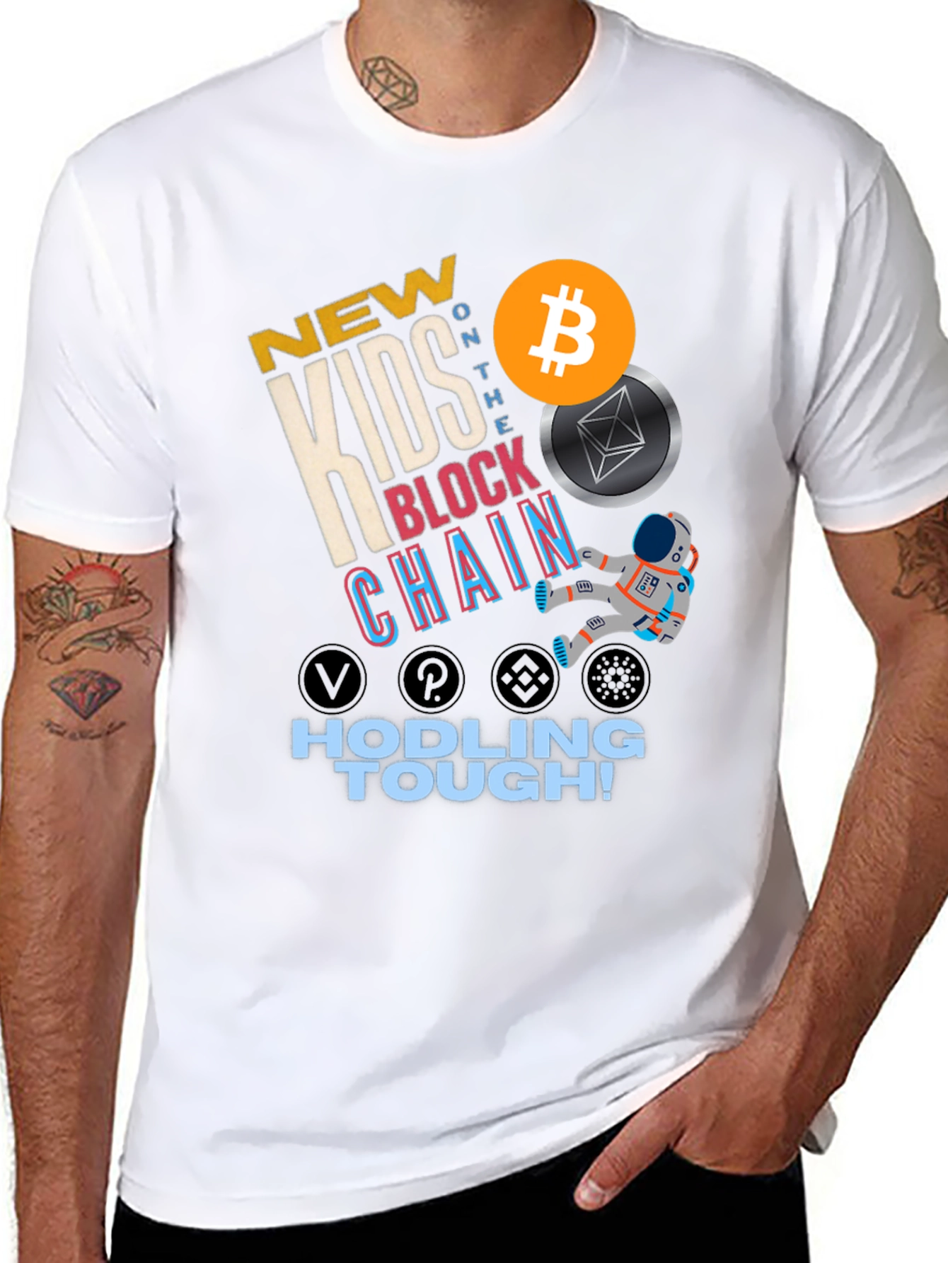 New Kids Block Chain T-Shirt - Hodling Tough!