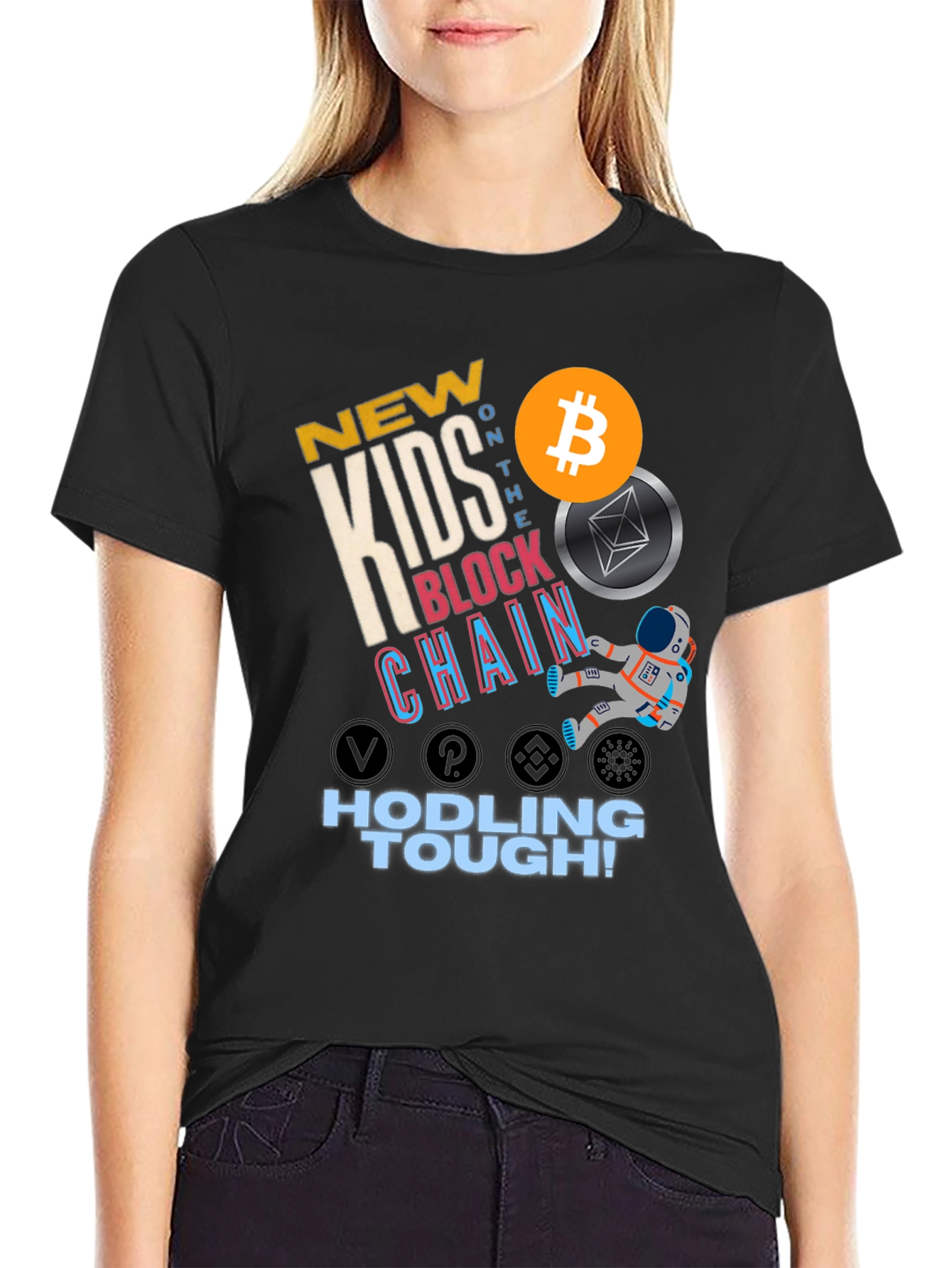 New Kids Block Chain T-Shirt - Hodling Tough!