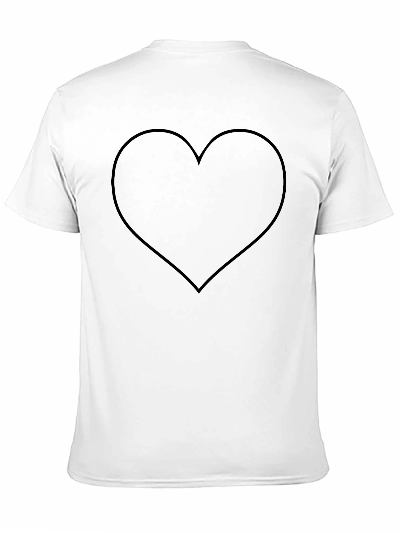 Heart Outline Black T-Shirt