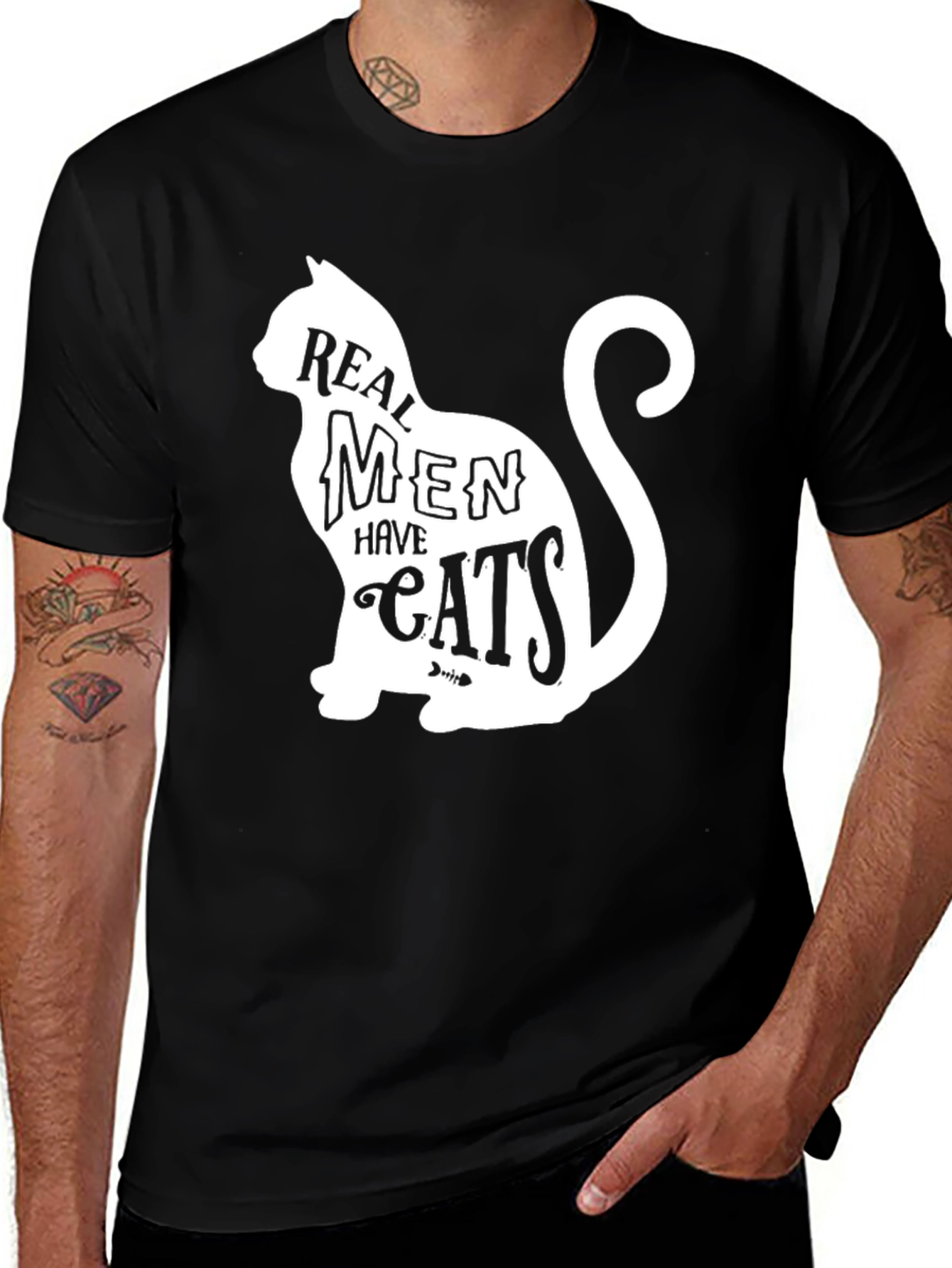 Real Men Have Cats Graphic Tee