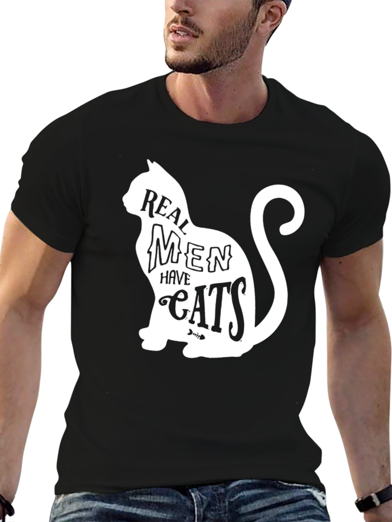 Real Men Have Cats Graphic Tee
