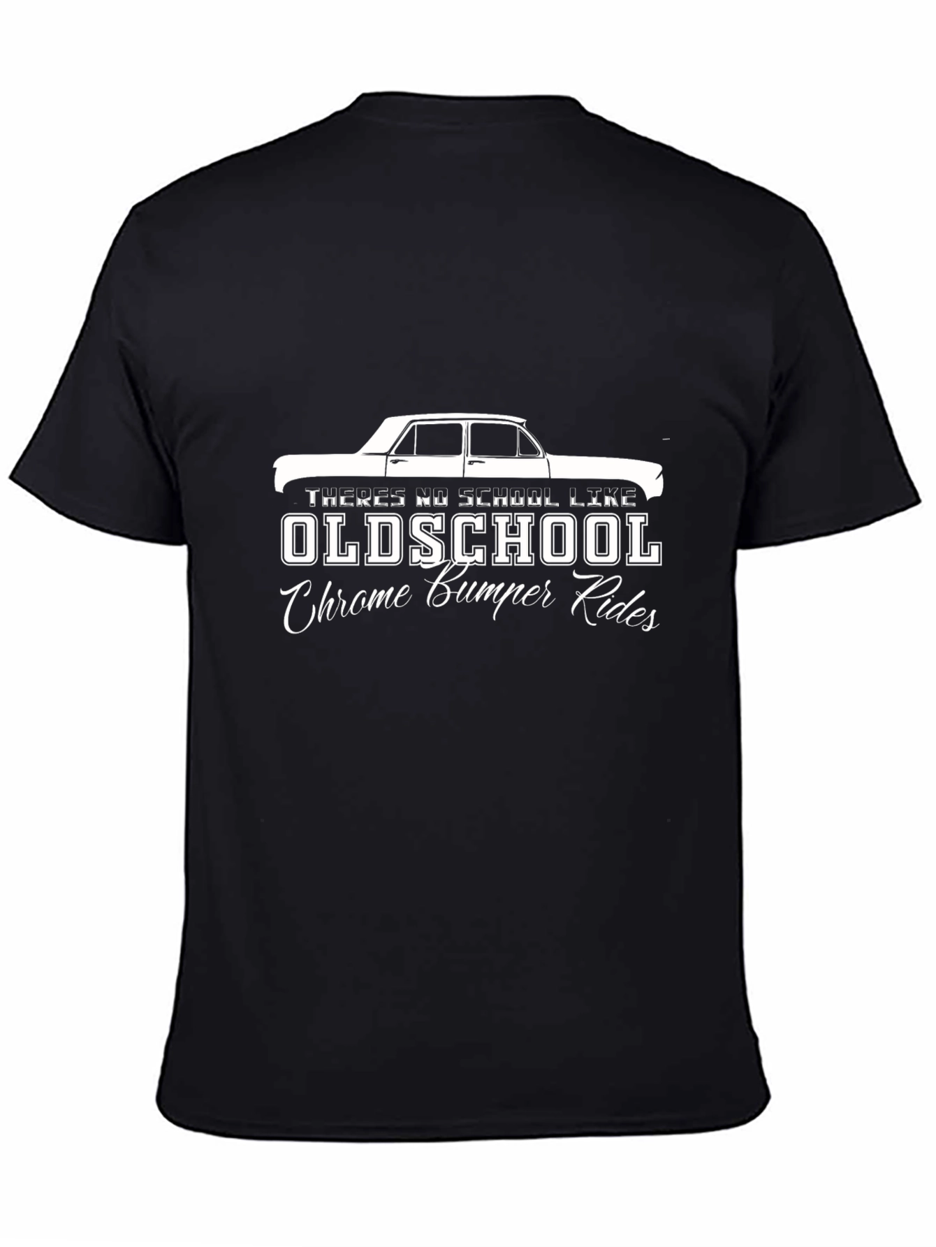 Oldschool Chrome Bumper Rides Black T-Shirt
