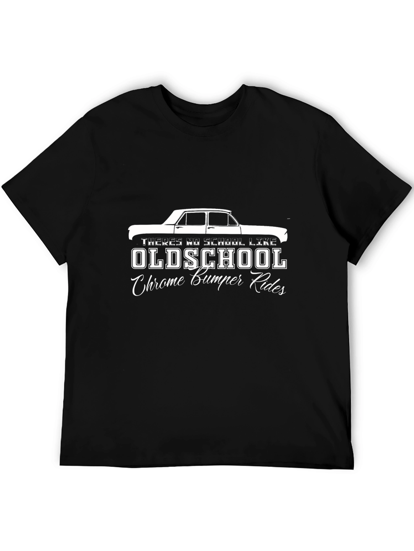 Oldschool Chrome Bumper Rides Black T-Shirt
