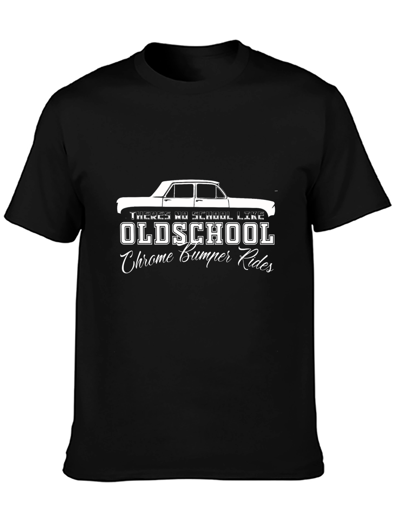 Oldschool Chrome Bumper Rides Black T-Shirt