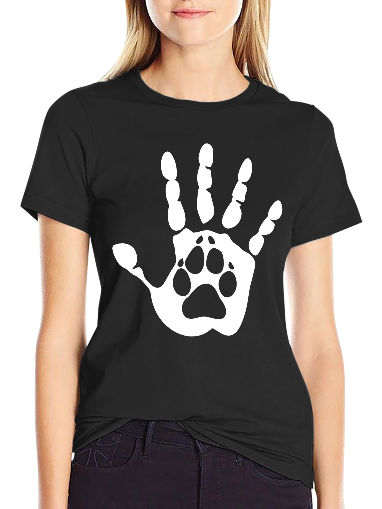 Paw Print Hand T-Shirt