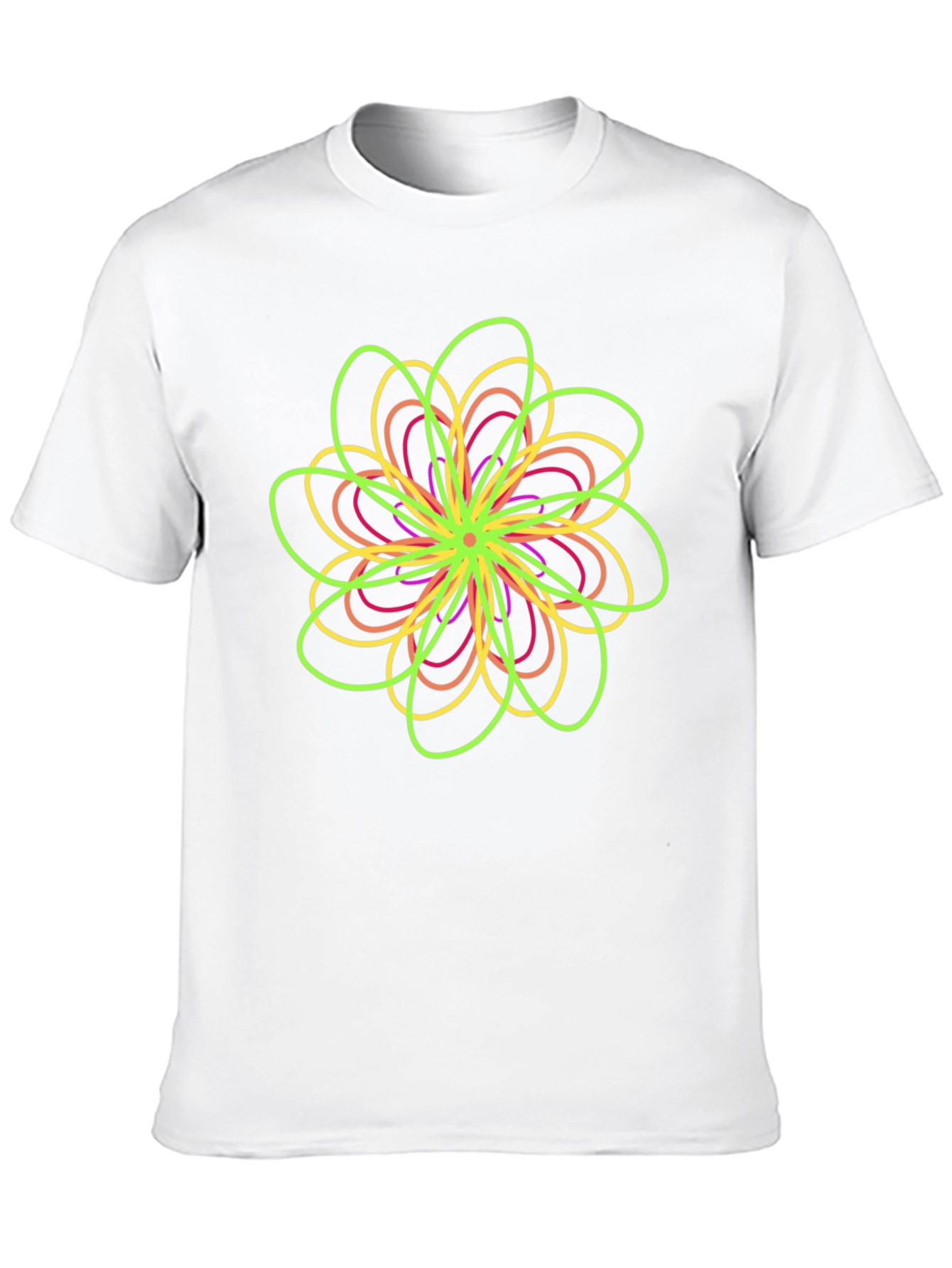 Abstract Floral Graphic Tee - Black