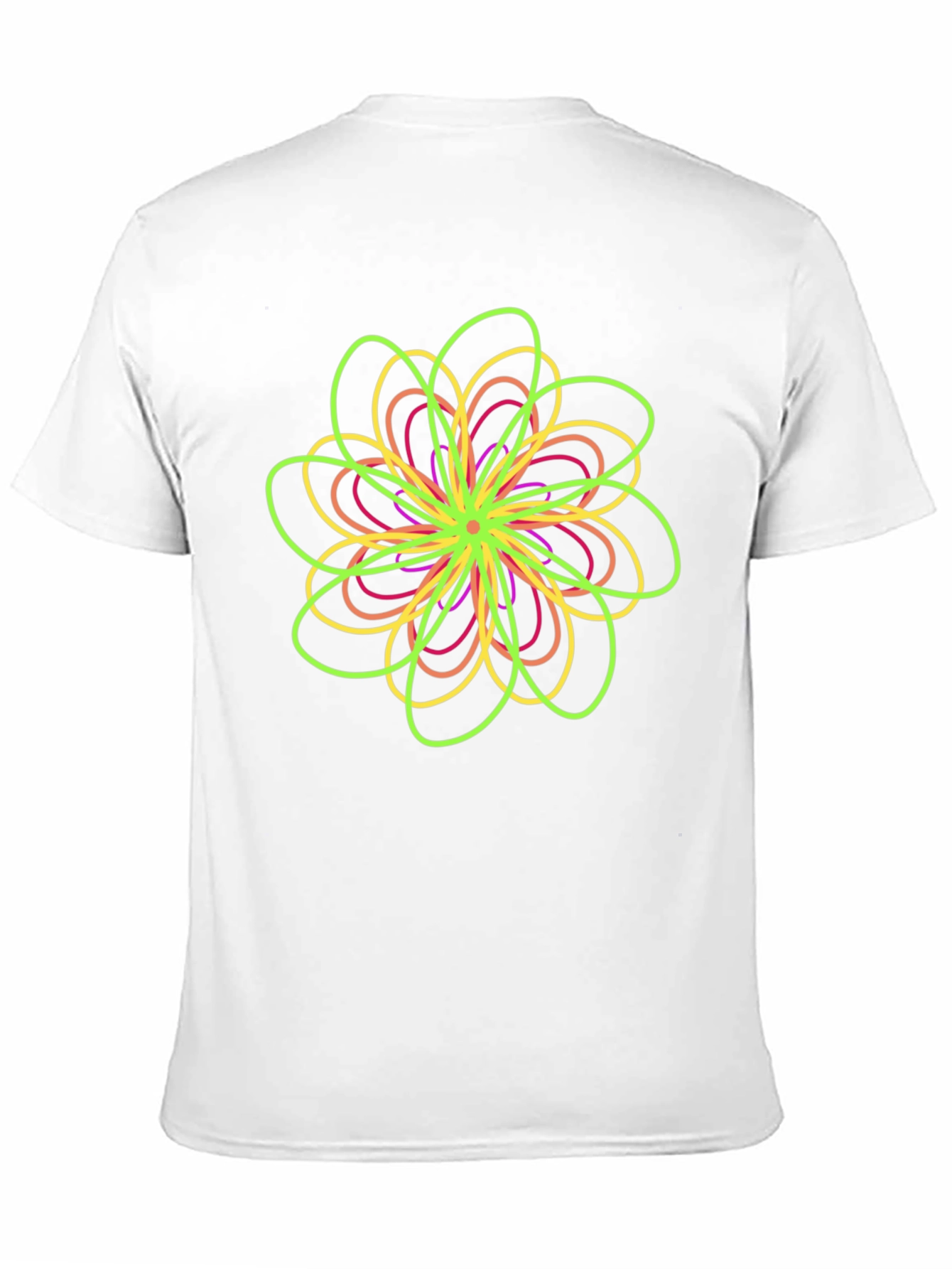 Abstract Floral Graphic Tee - Black