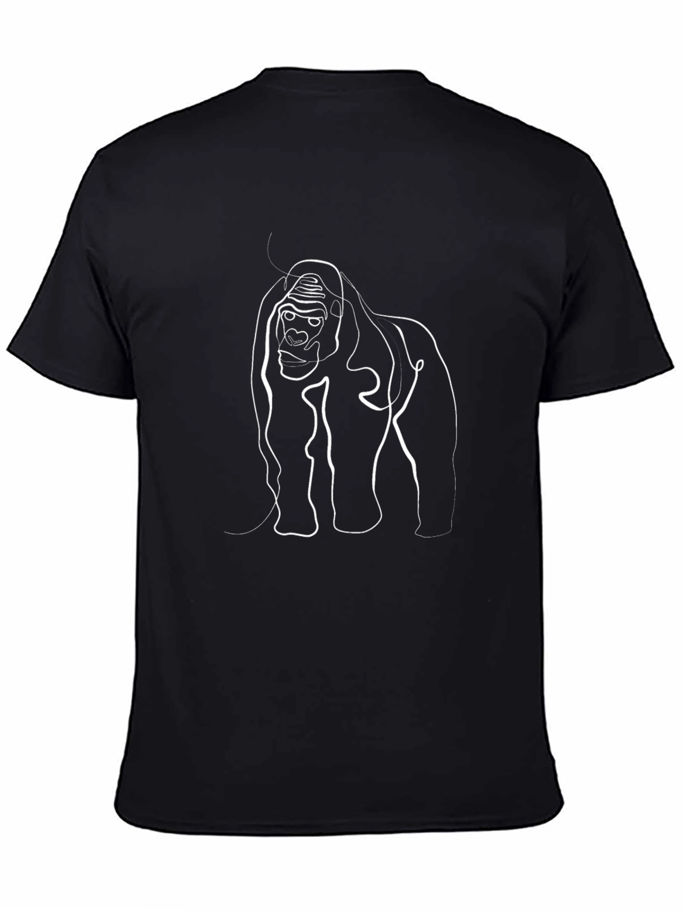 Gorilla Line Art T-Shirt - Modern Graphic Tee