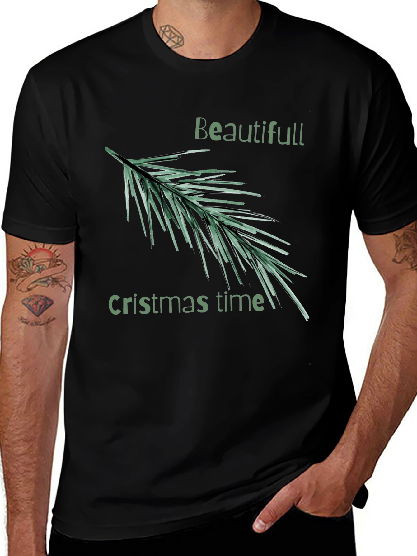 Festive Christmas Time Graphic Tee