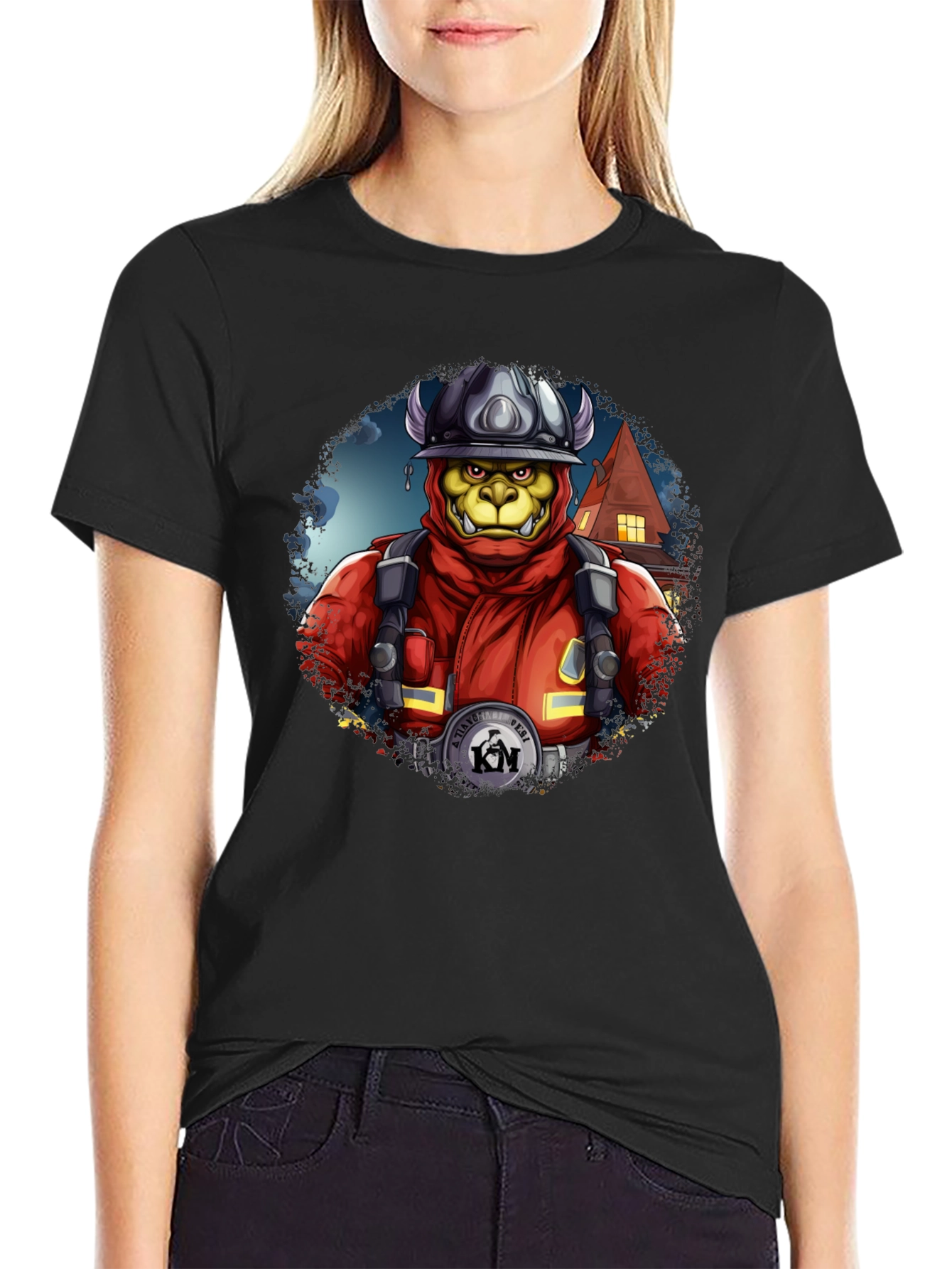 Monster Firefighter Graphic Tee