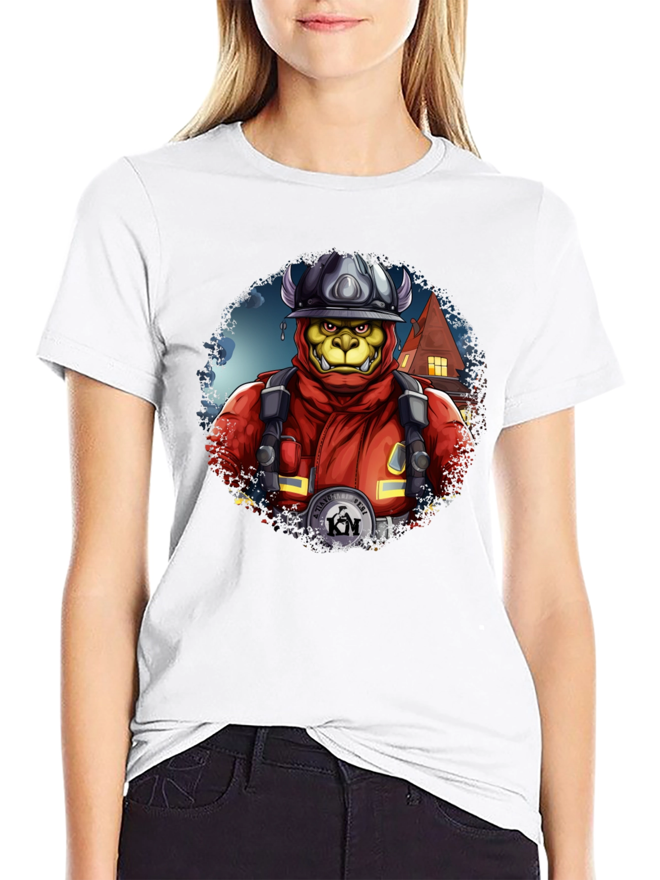 Monster Firefighter Graphic Tee