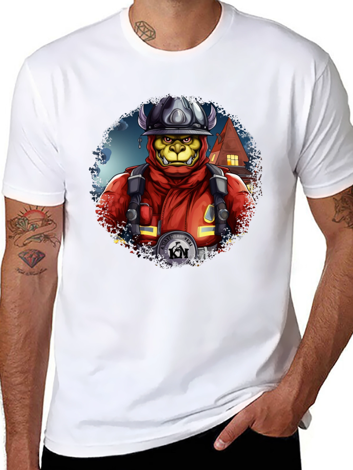 Monster Firefighter Graphic Tee