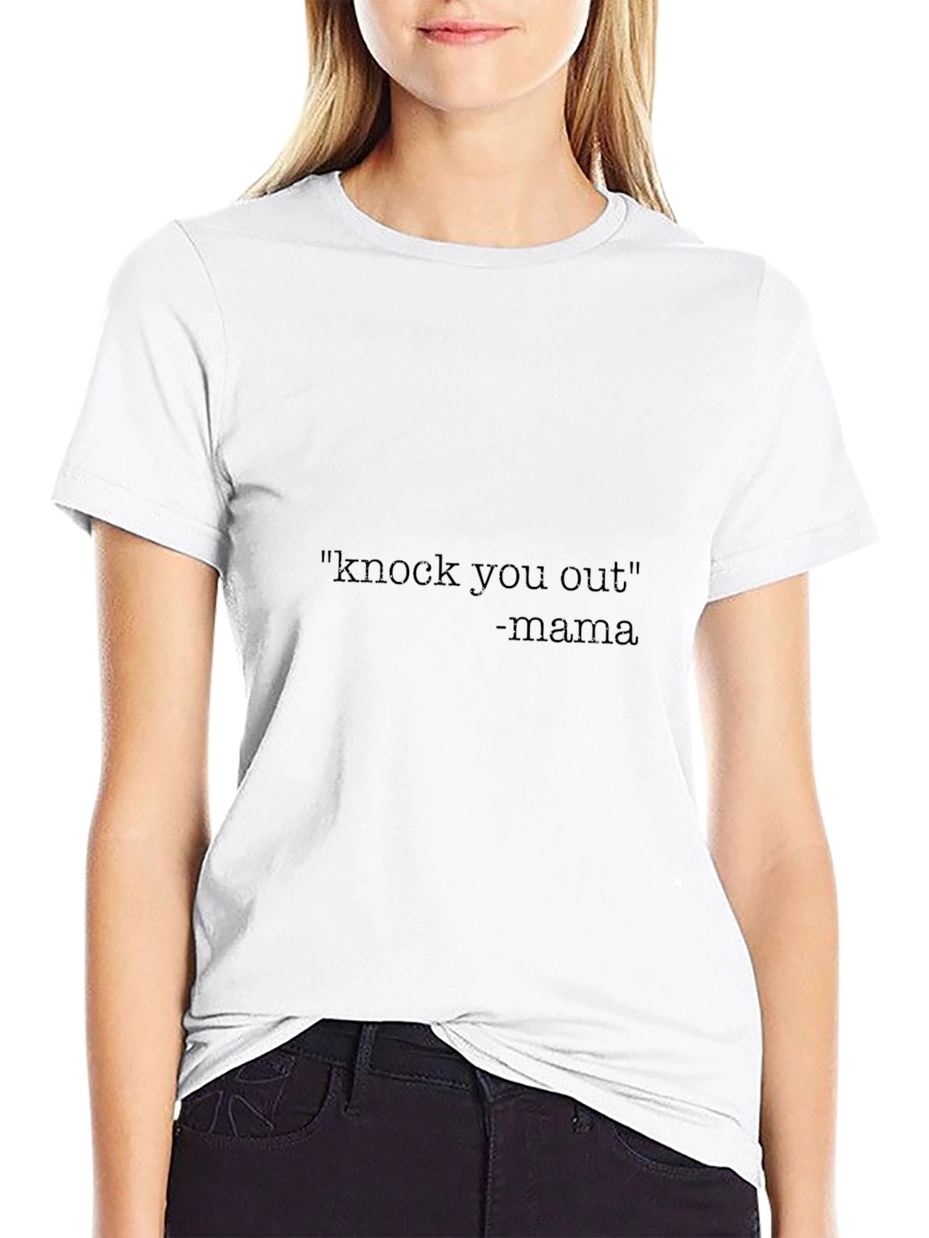 Knock You Out Mama Black T-Shirt