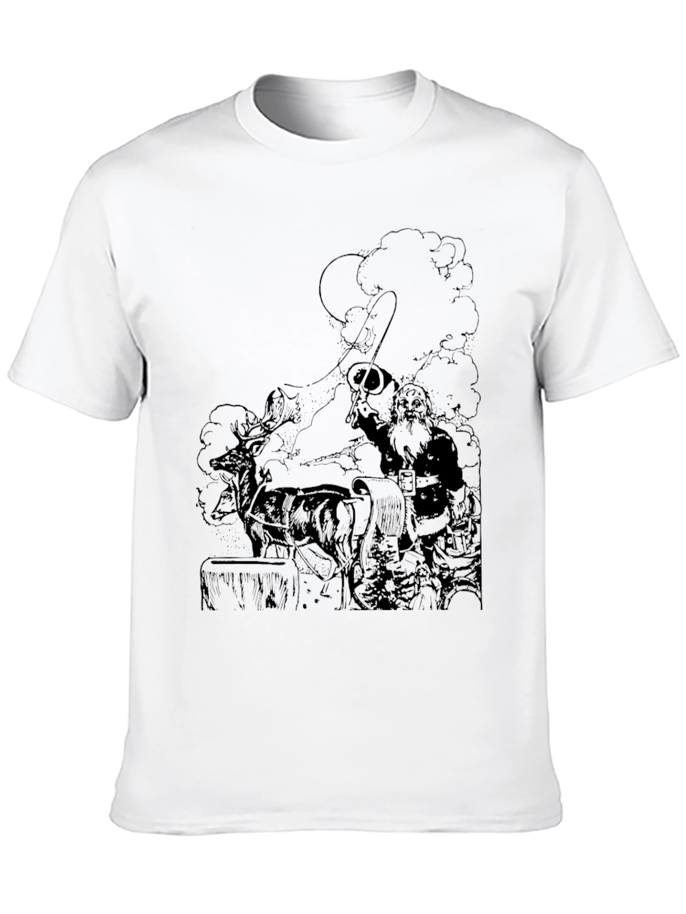 Santas Ride Black Graphic Tee
