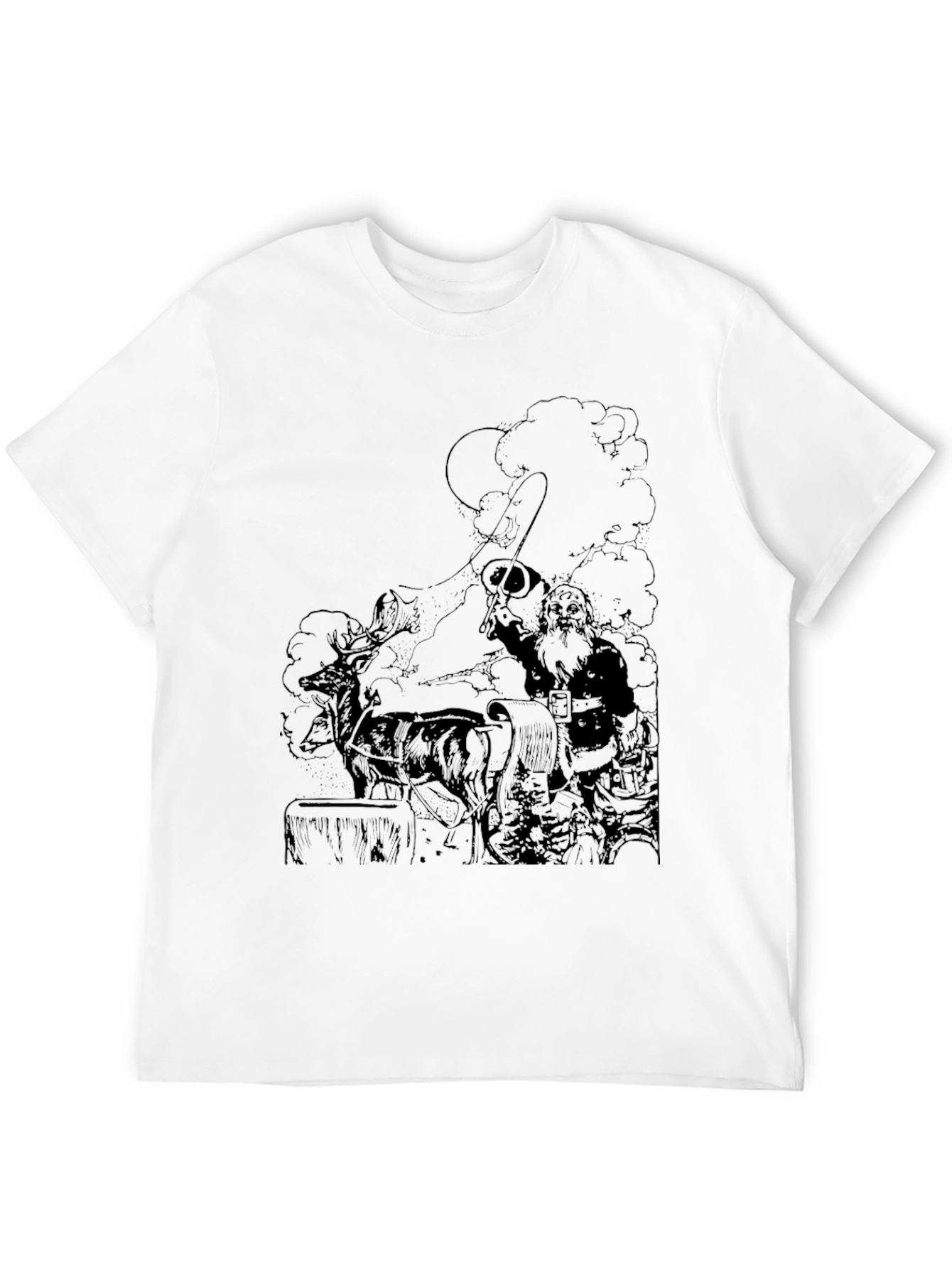 Santas Ride Black Graphic Tee