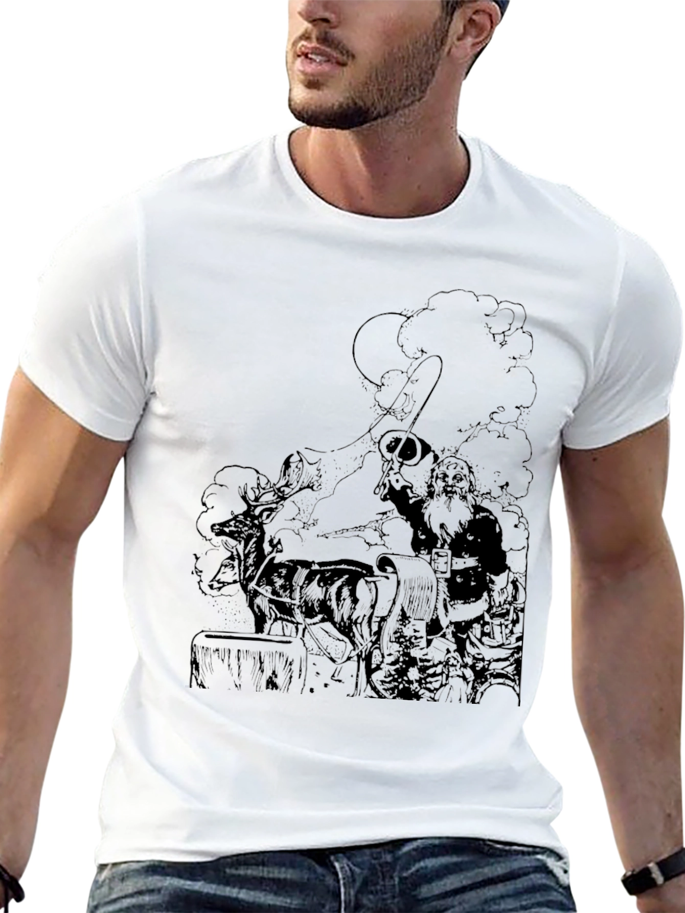 Santas Ride Black Graphic Tee